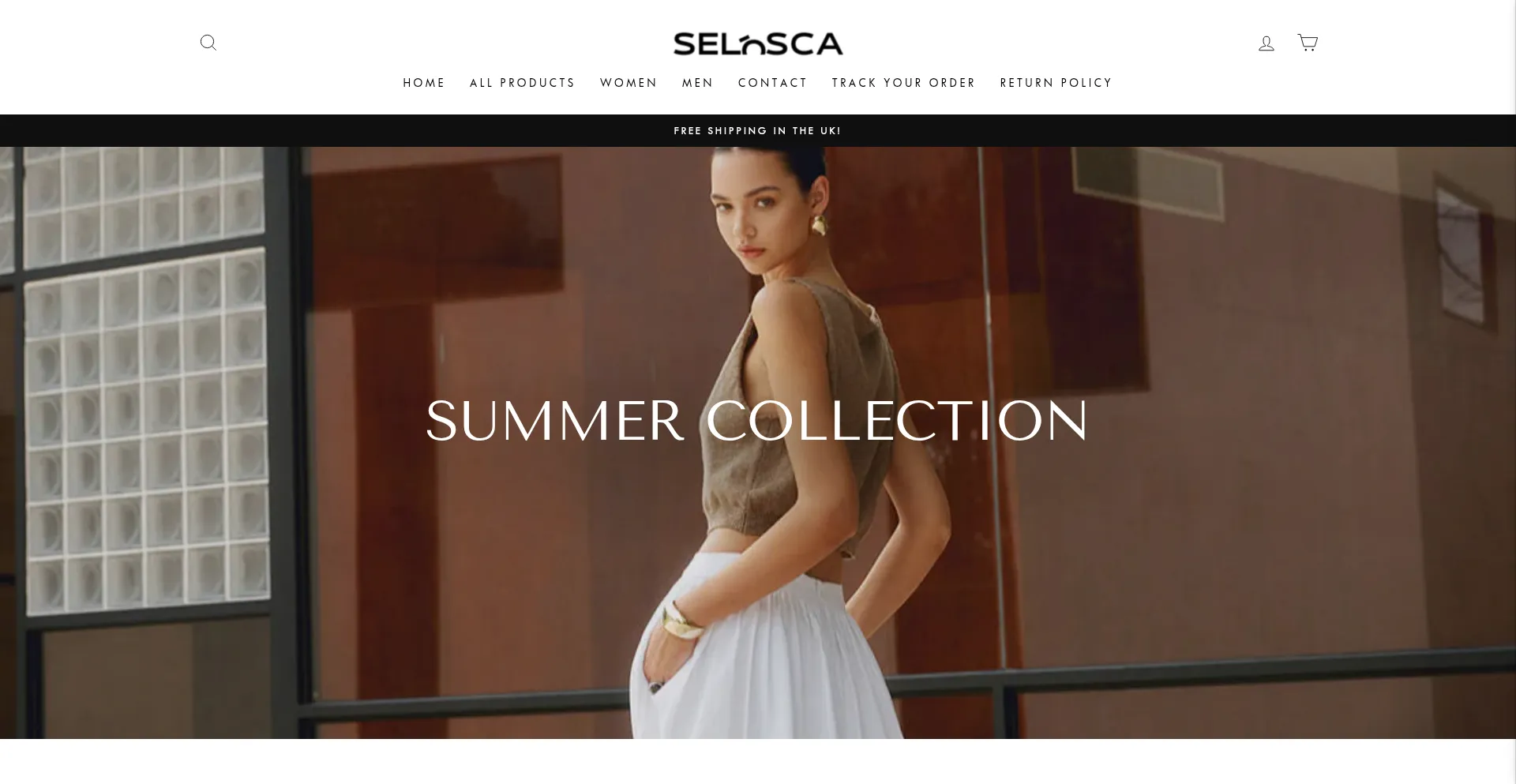 Website screenshot of Selosca-fashion.com