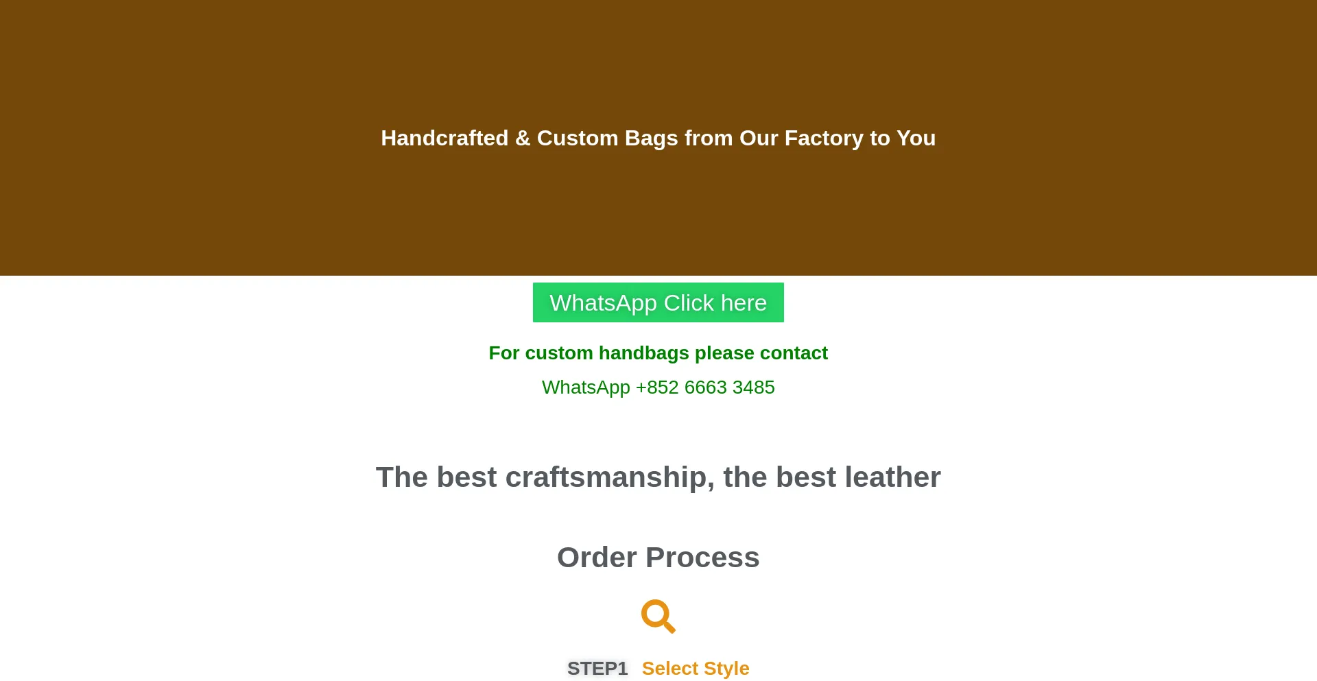 Website screenshot of Senbags.com