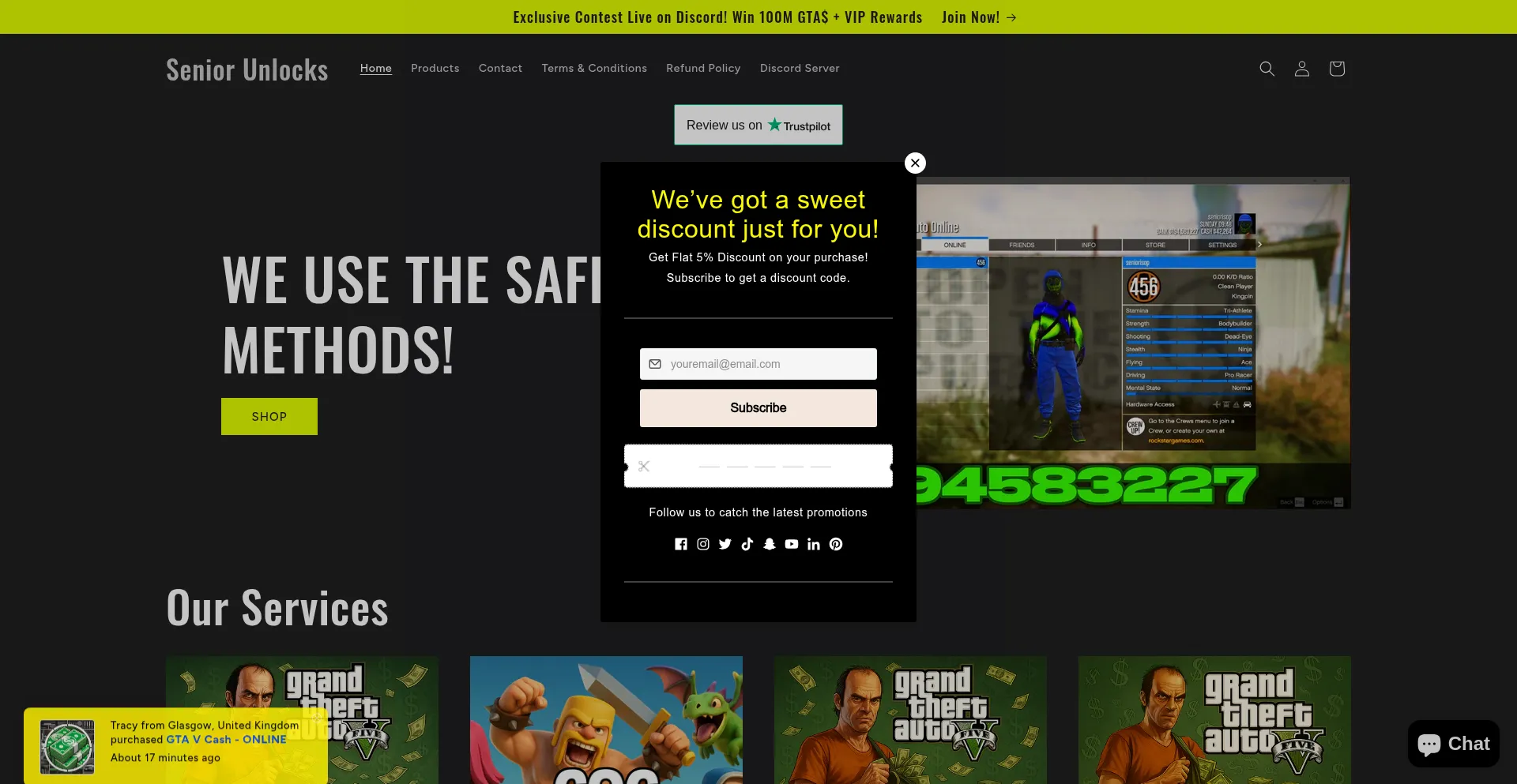 Seniorunlocks.shop Screenshot