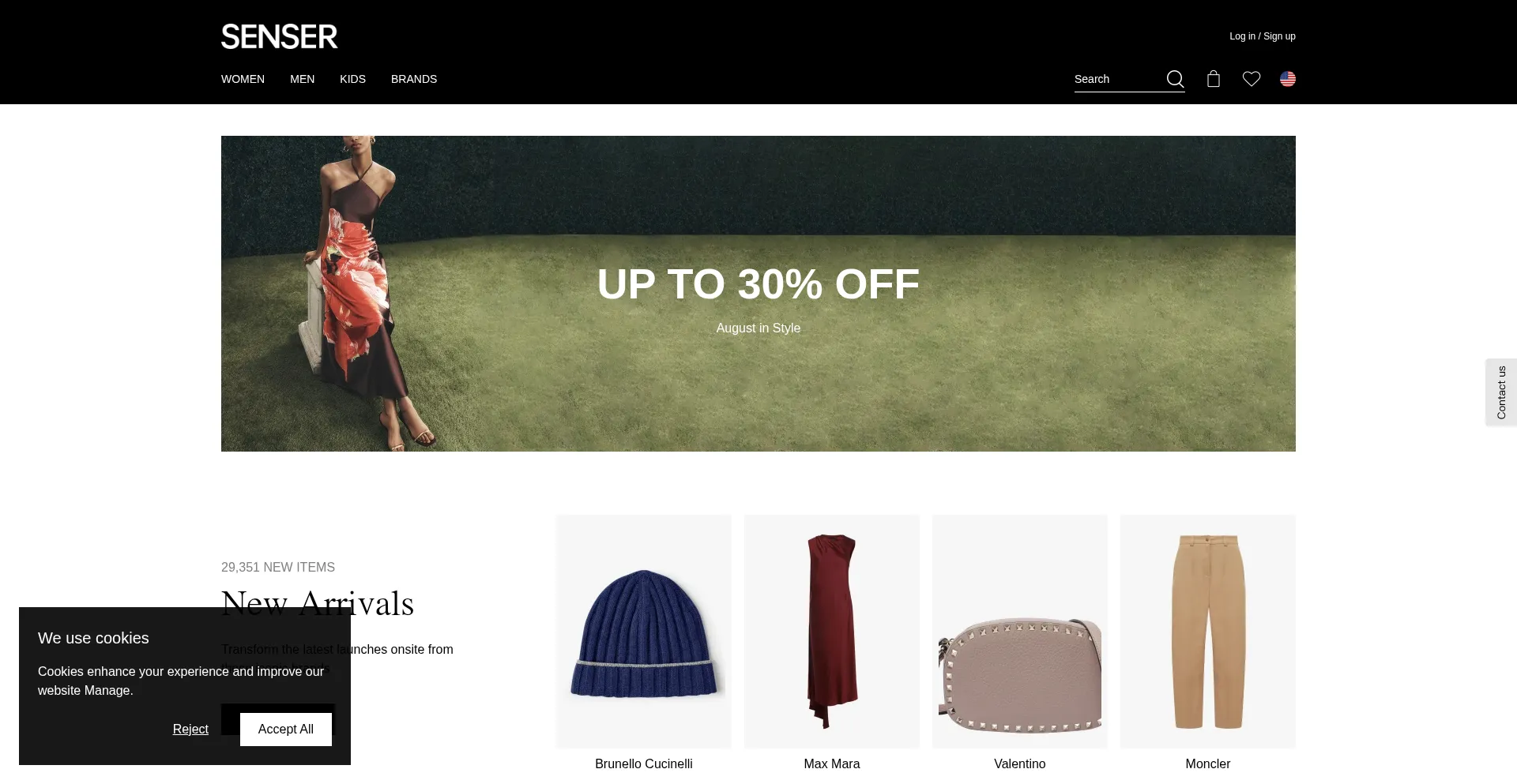 Website screenshot of Senser.net