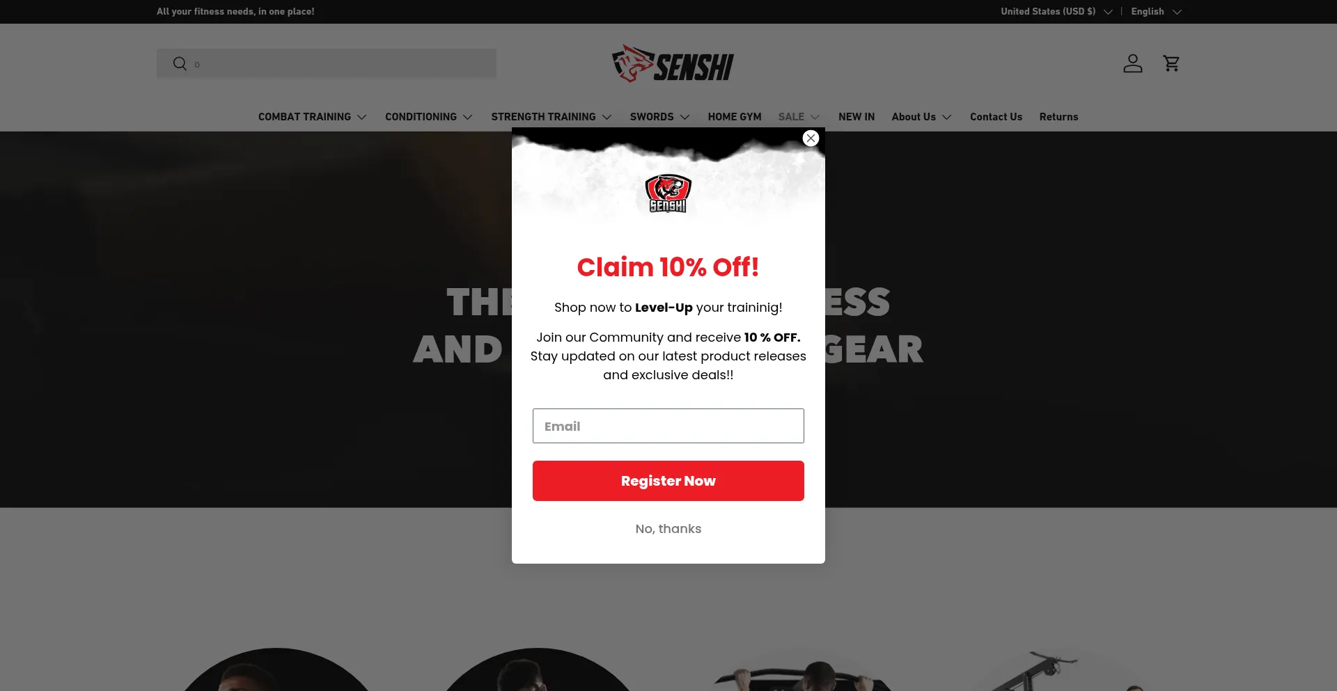 Website screenshot of Senshijapan.com