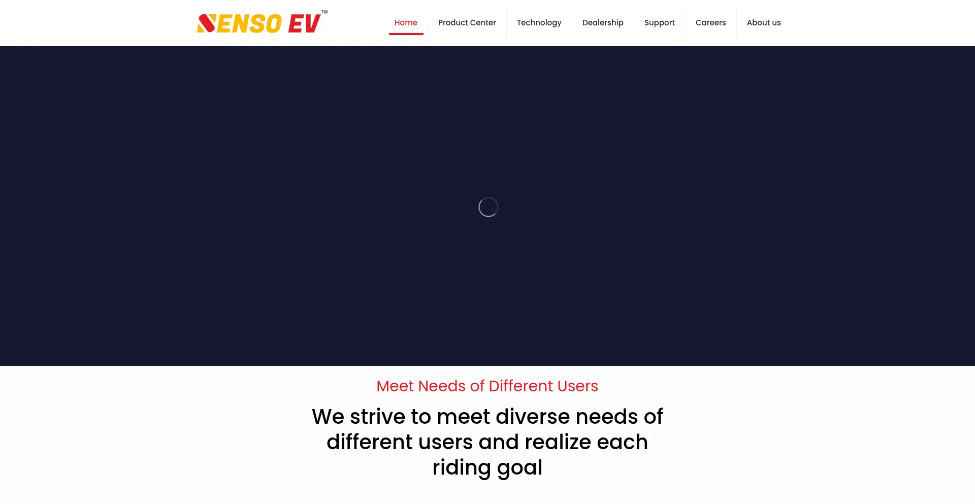 Website screenshot of Sensoev.com