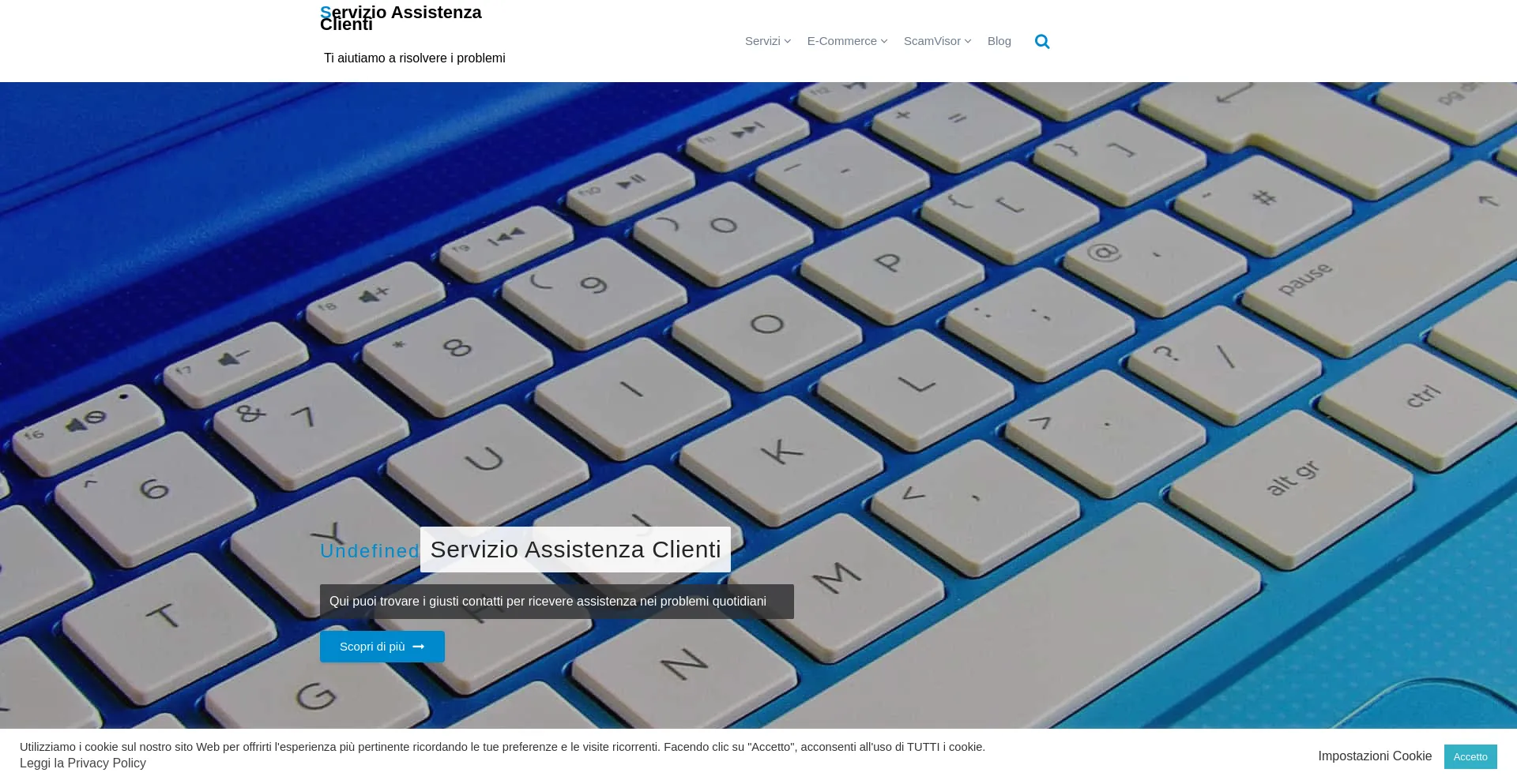 Website screenshot of Servizio-assistenza-clienti.it