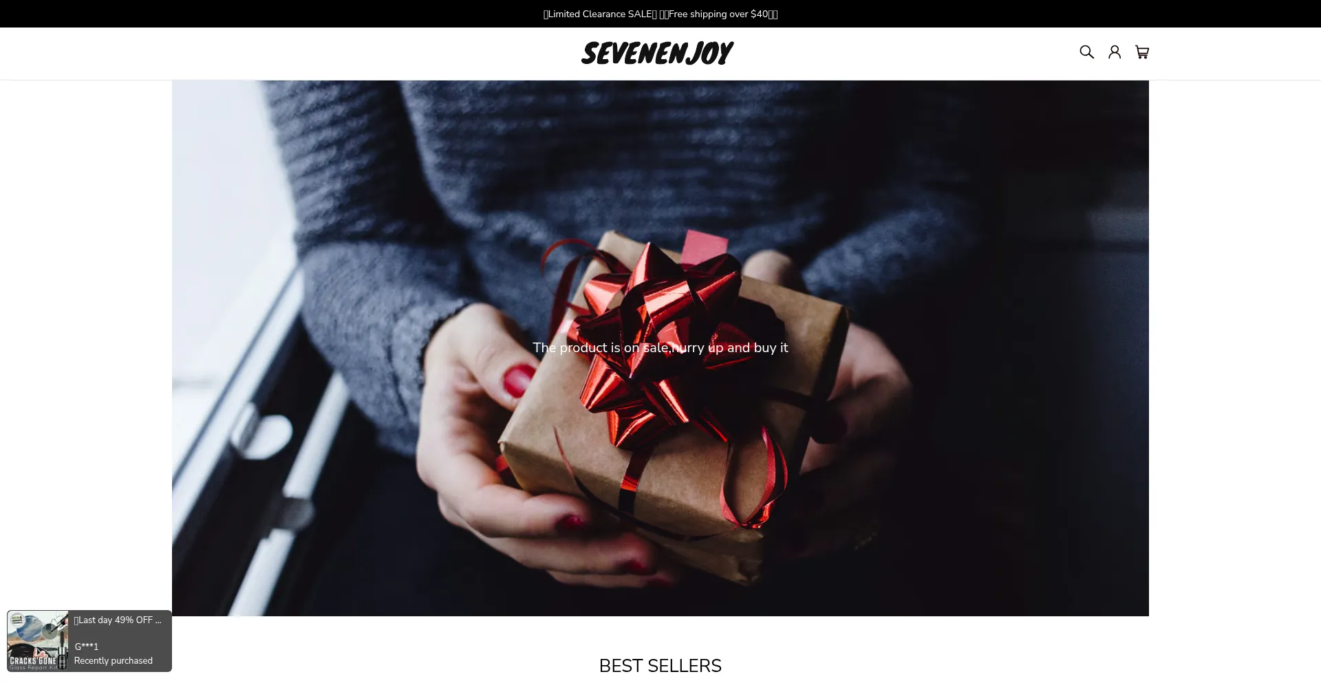 Website screenshot of Sevenenjoy.com