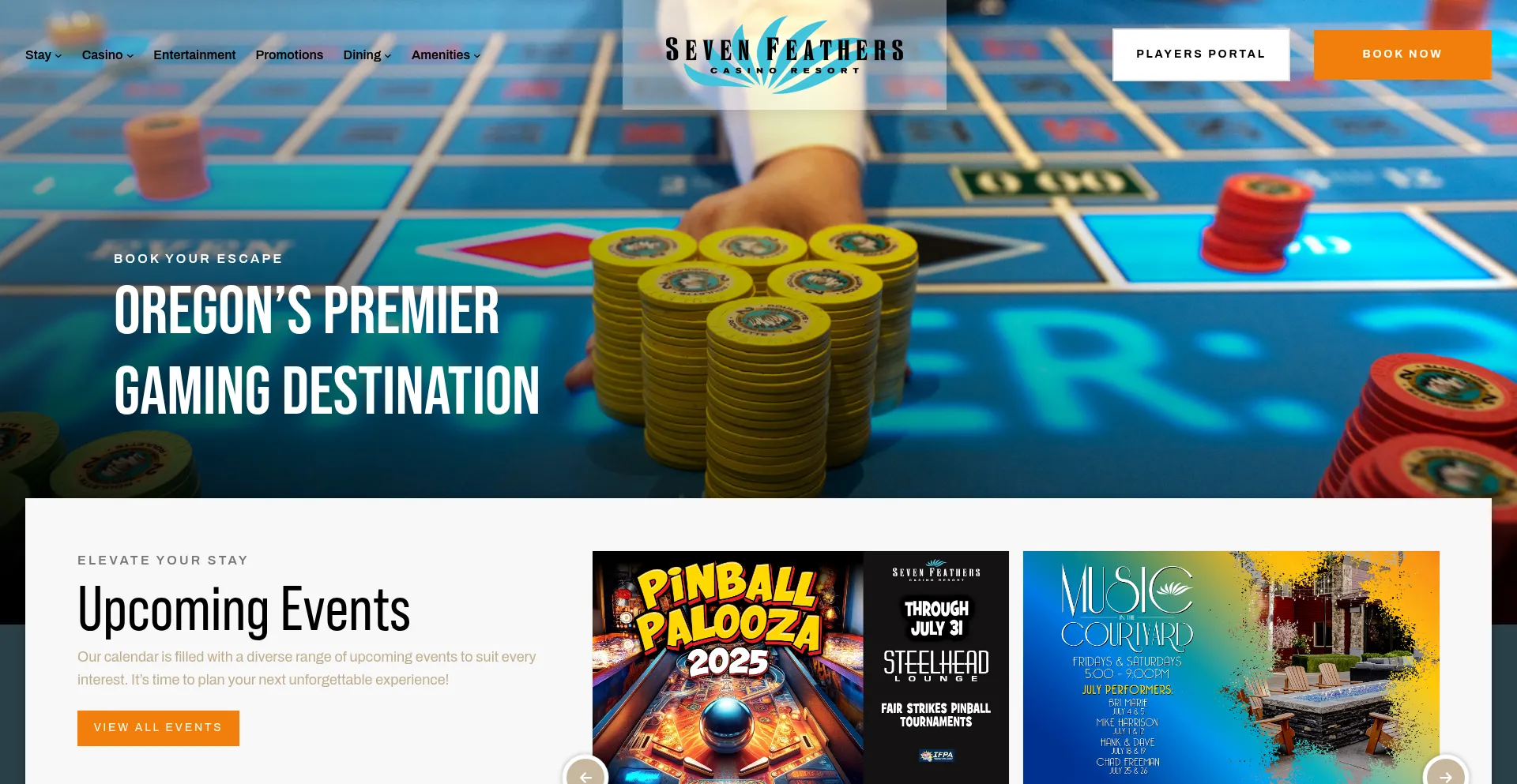 Website screenshot of Sevenfeathers.com
