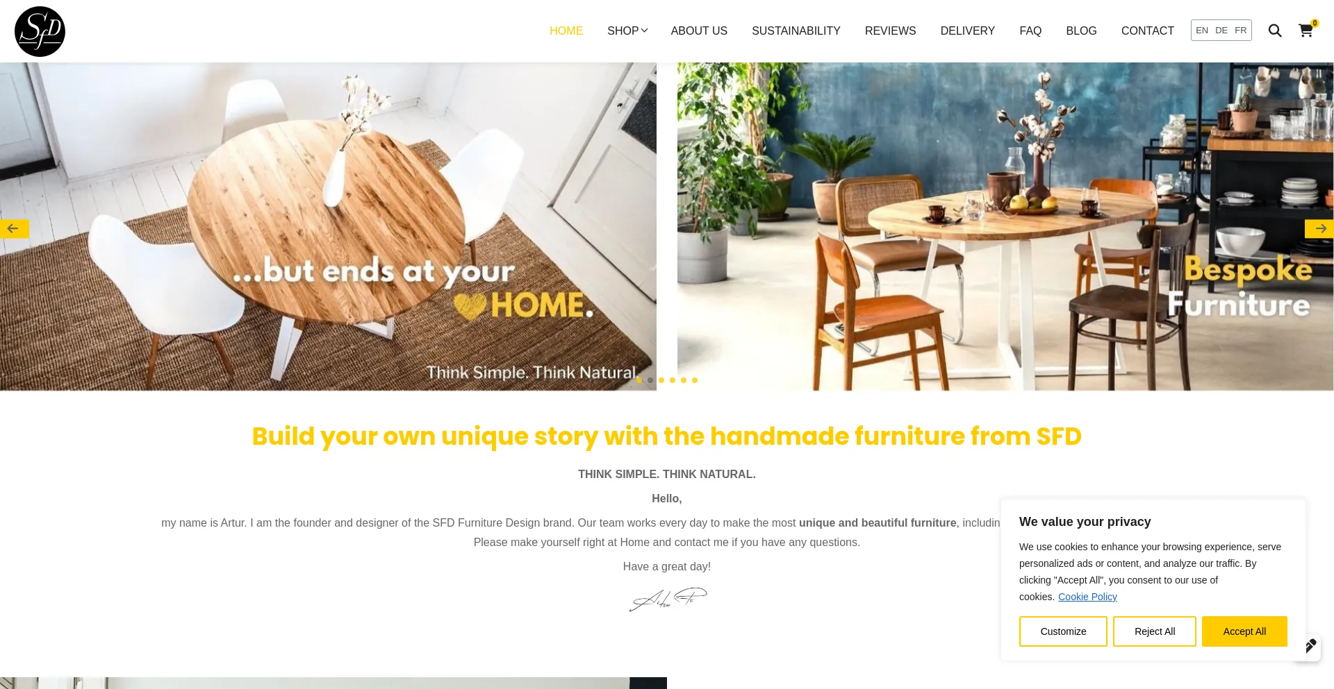 Website screenshot of Sfd-craft.com