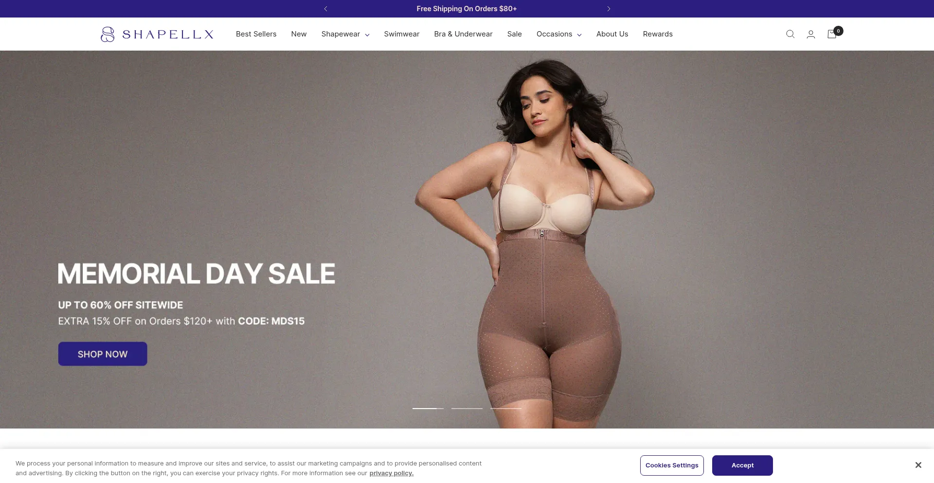 Website screenshot of Shapellx.com