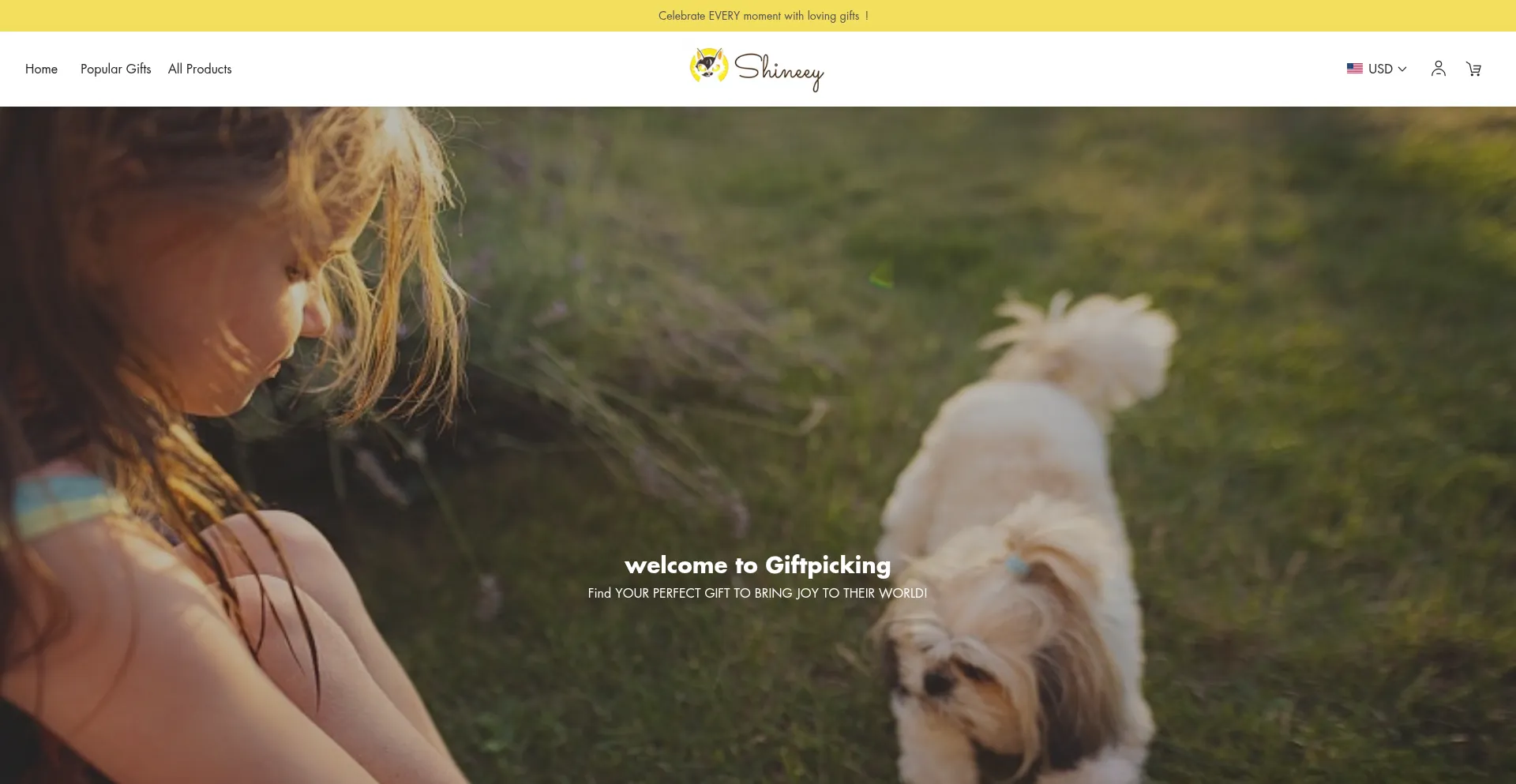 Website screenshot of Shineey.com