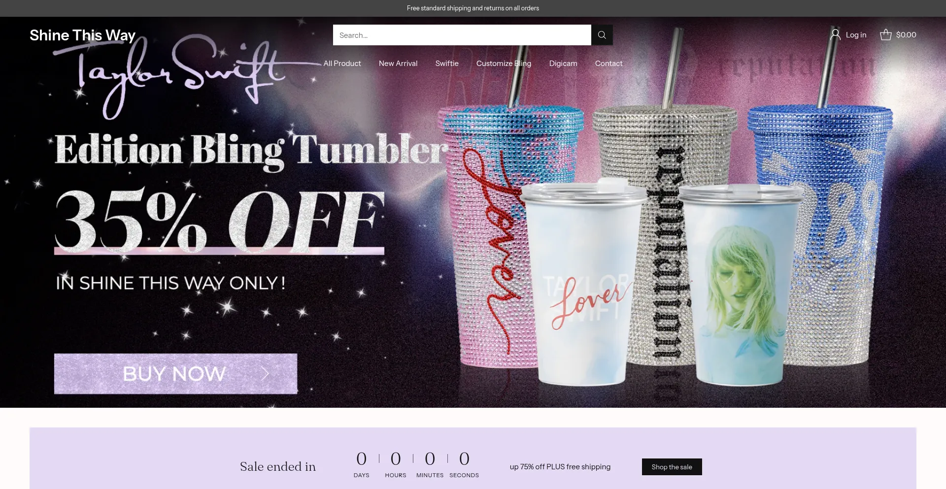 Website screenshot of Shinethisway.com