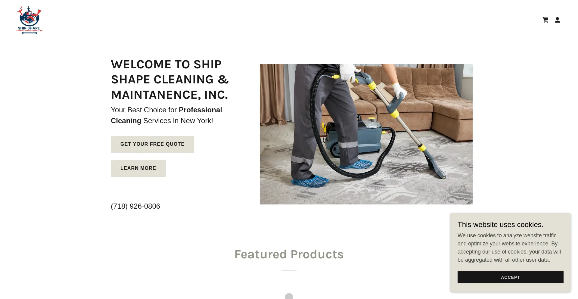 Website screenshot of Shipshapecare.com