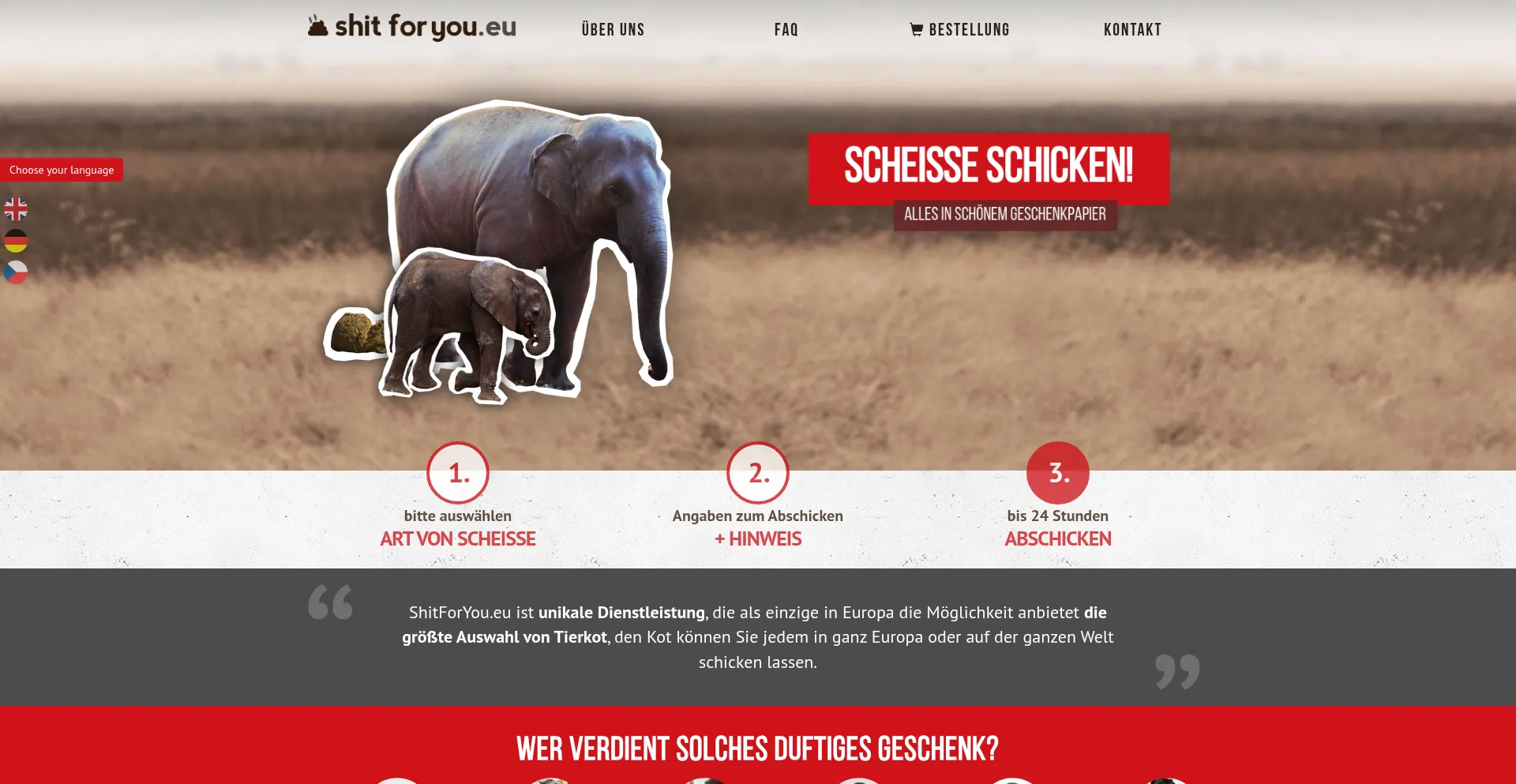 Website screenshot of Shitforyou.eu