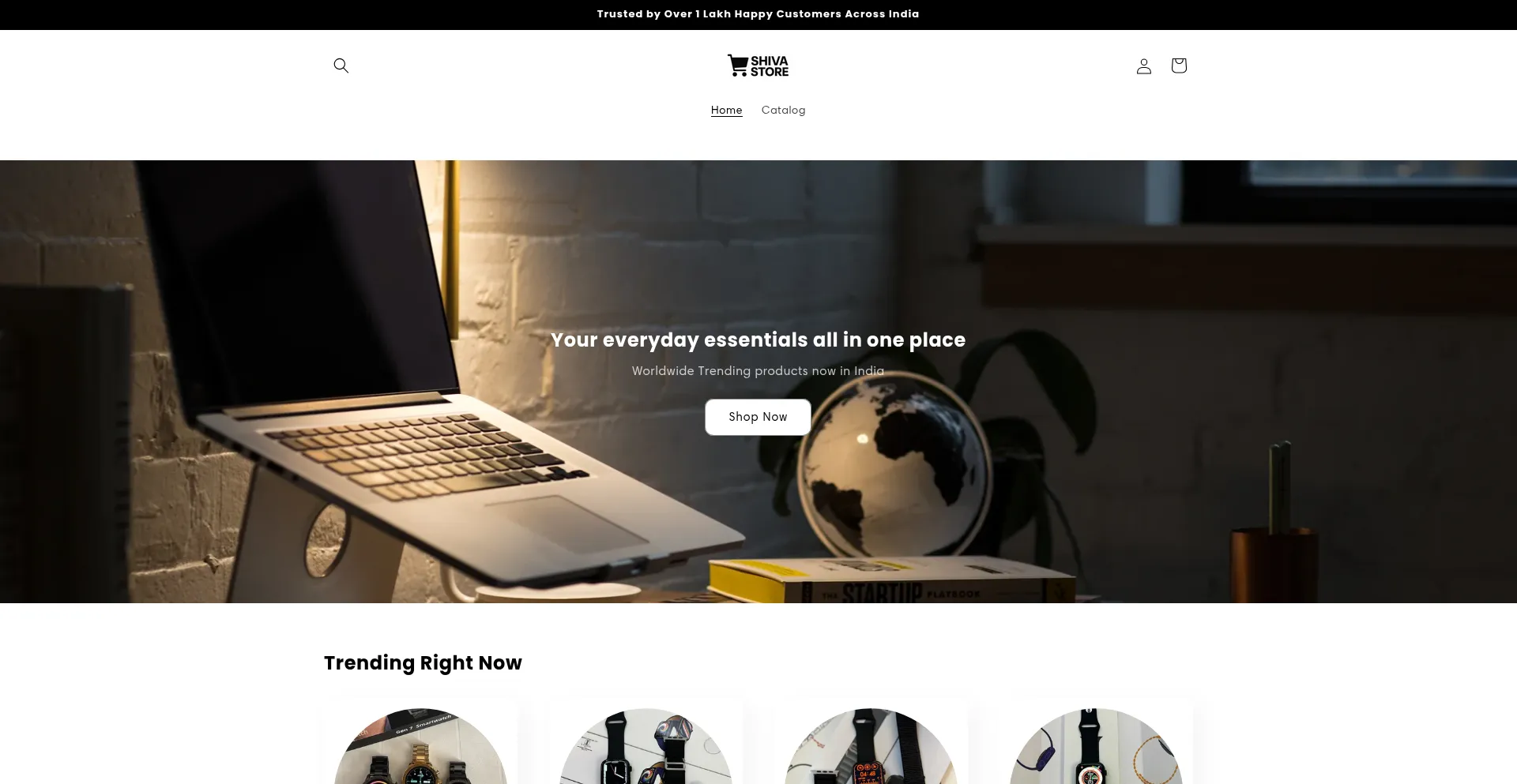 Website screenshot of Shivastore.in