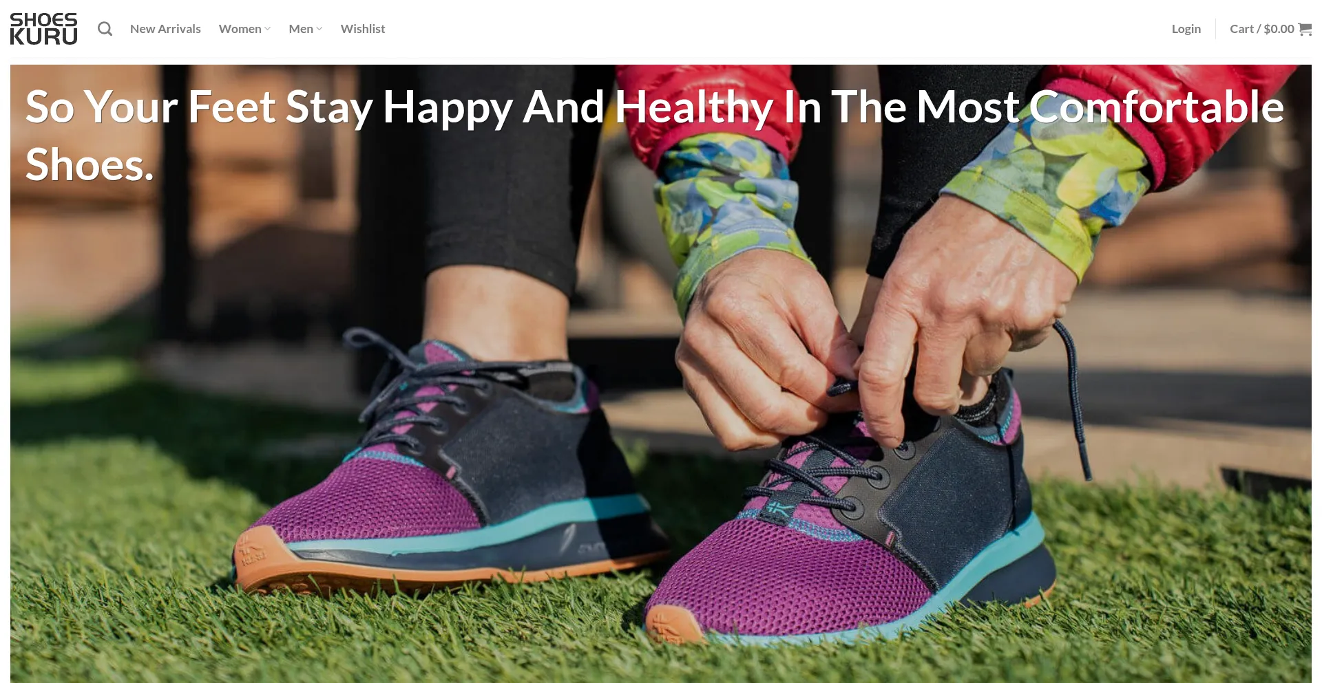 Website screenshot of Shoeskuru.com