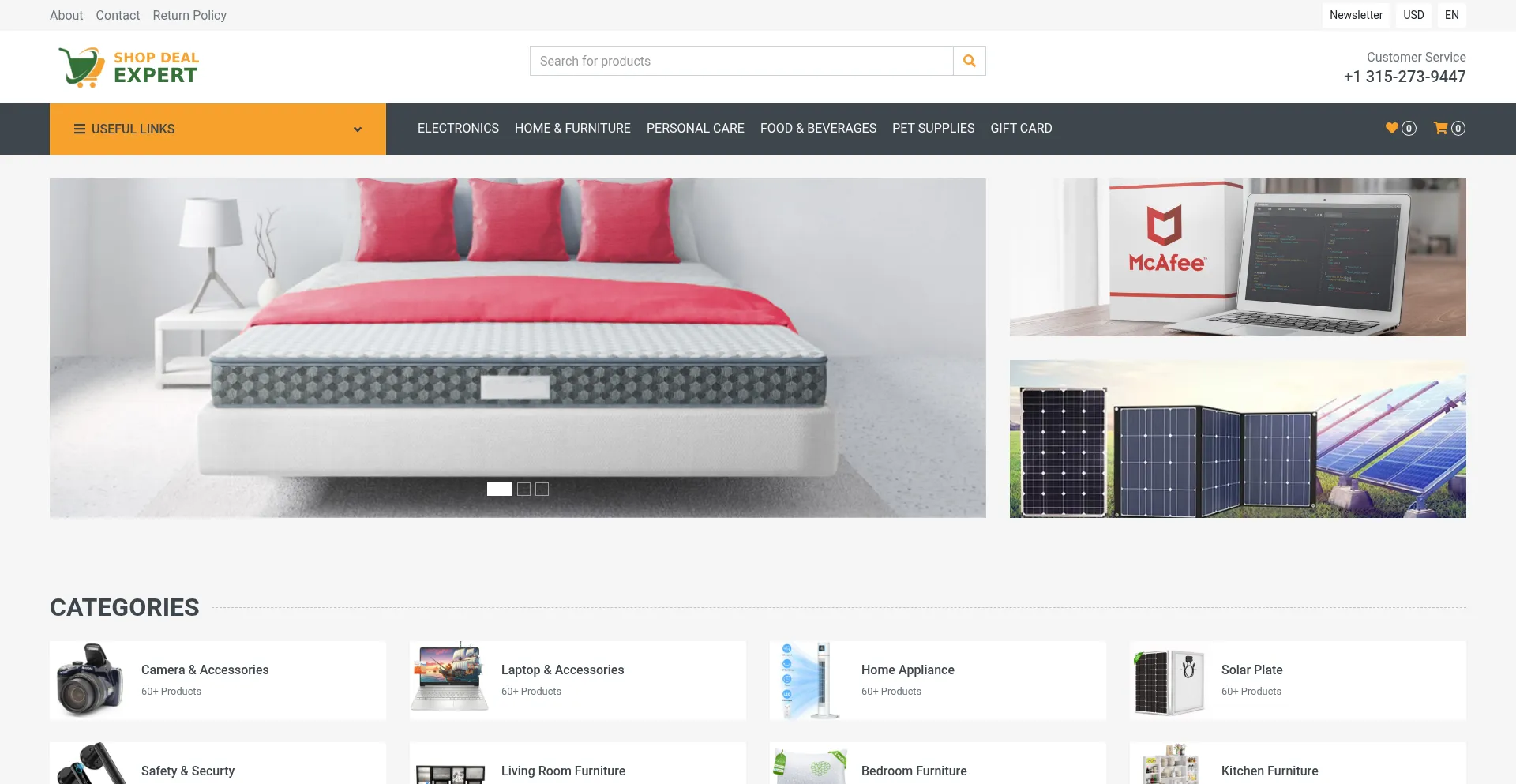 Website screenshot of Shopdealexpert.com