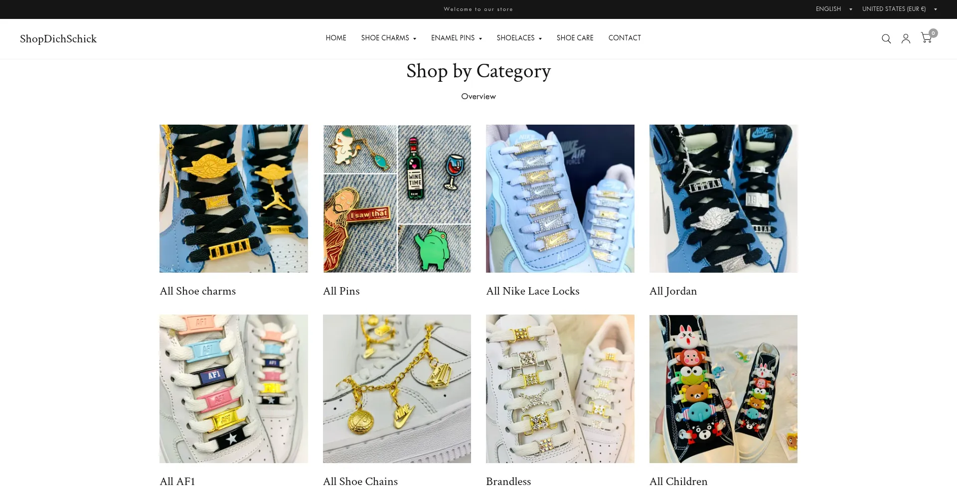 Website screenshot of Shopdichschick.com