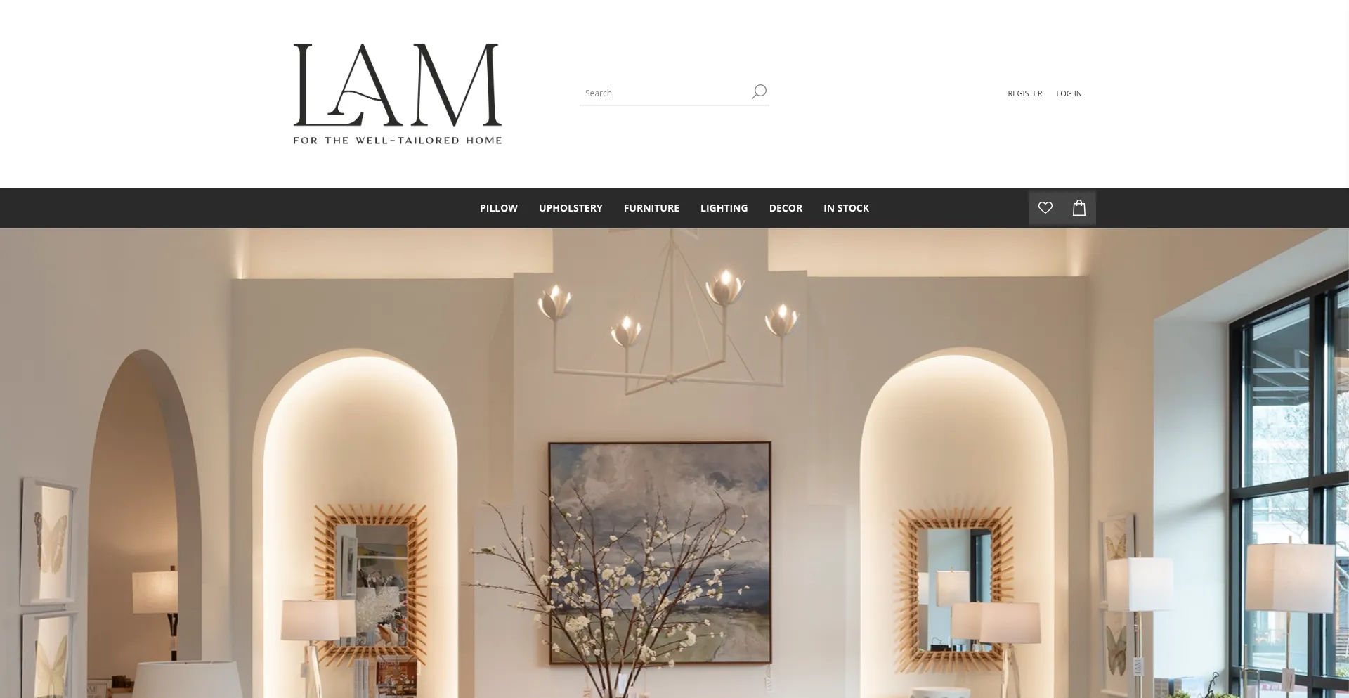 Website screenshot of Shoplam.com