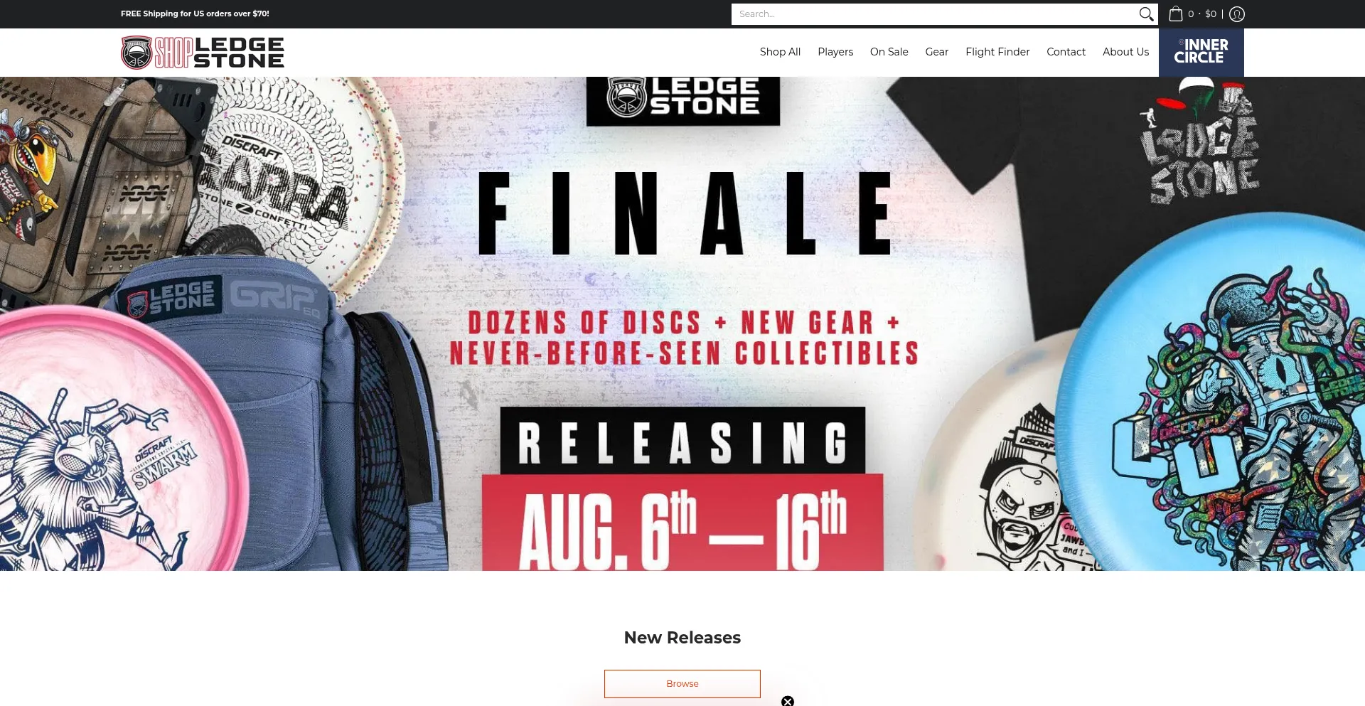 Website screenshot of Shopledgestone.com