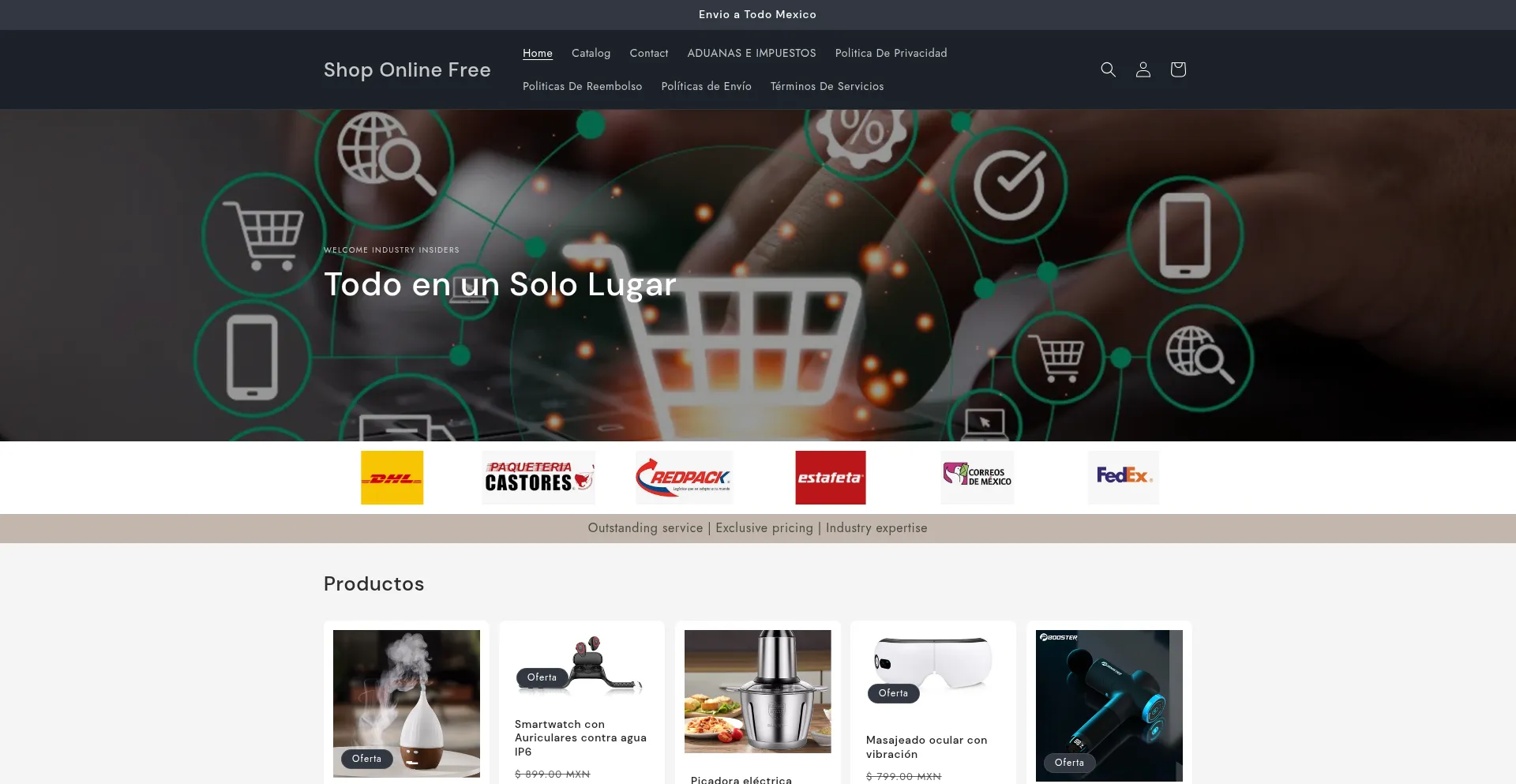 Website screenshot of Shopping-online-free.shop