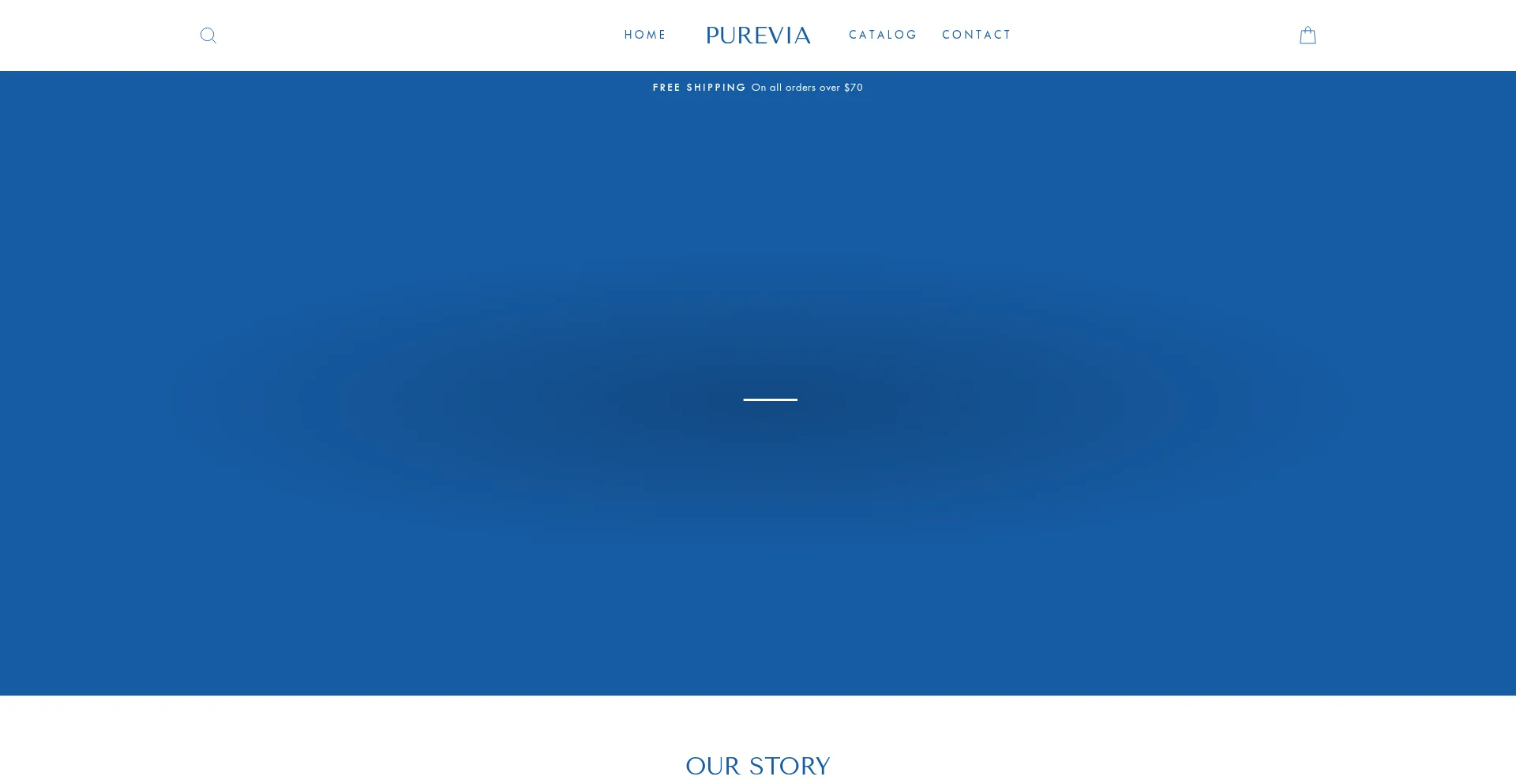 Website screenshot of Shoppurevia.com