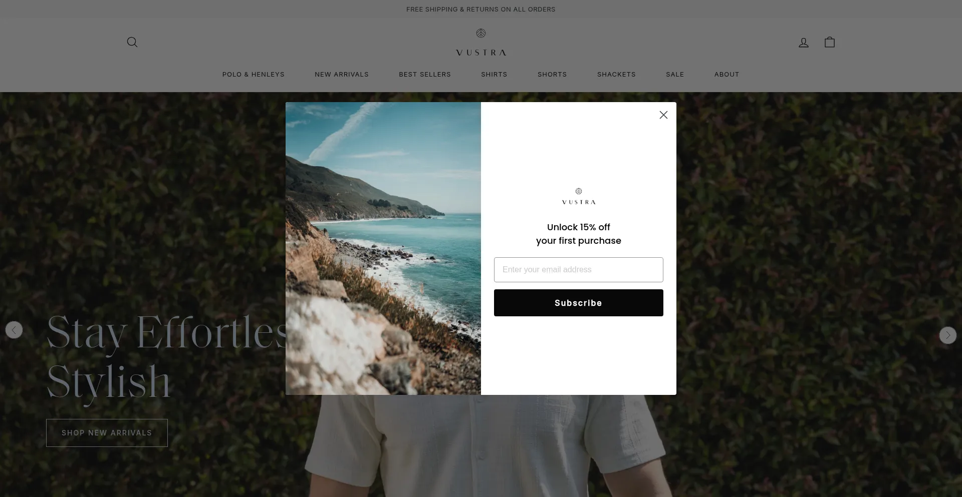 Website screenshot of Shopvustra.com