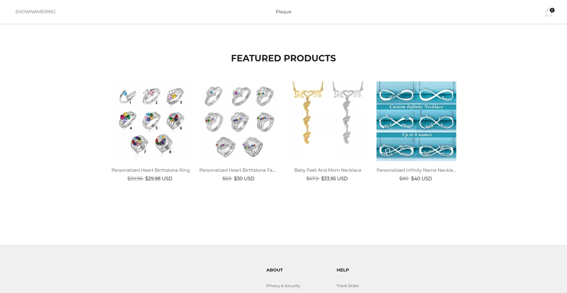 Website screenshot of Shownamering.com
