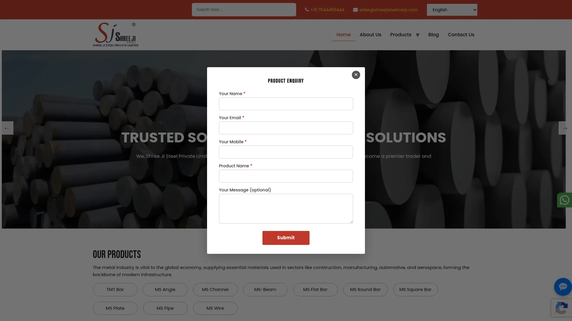 Shreejisteelcorp.com