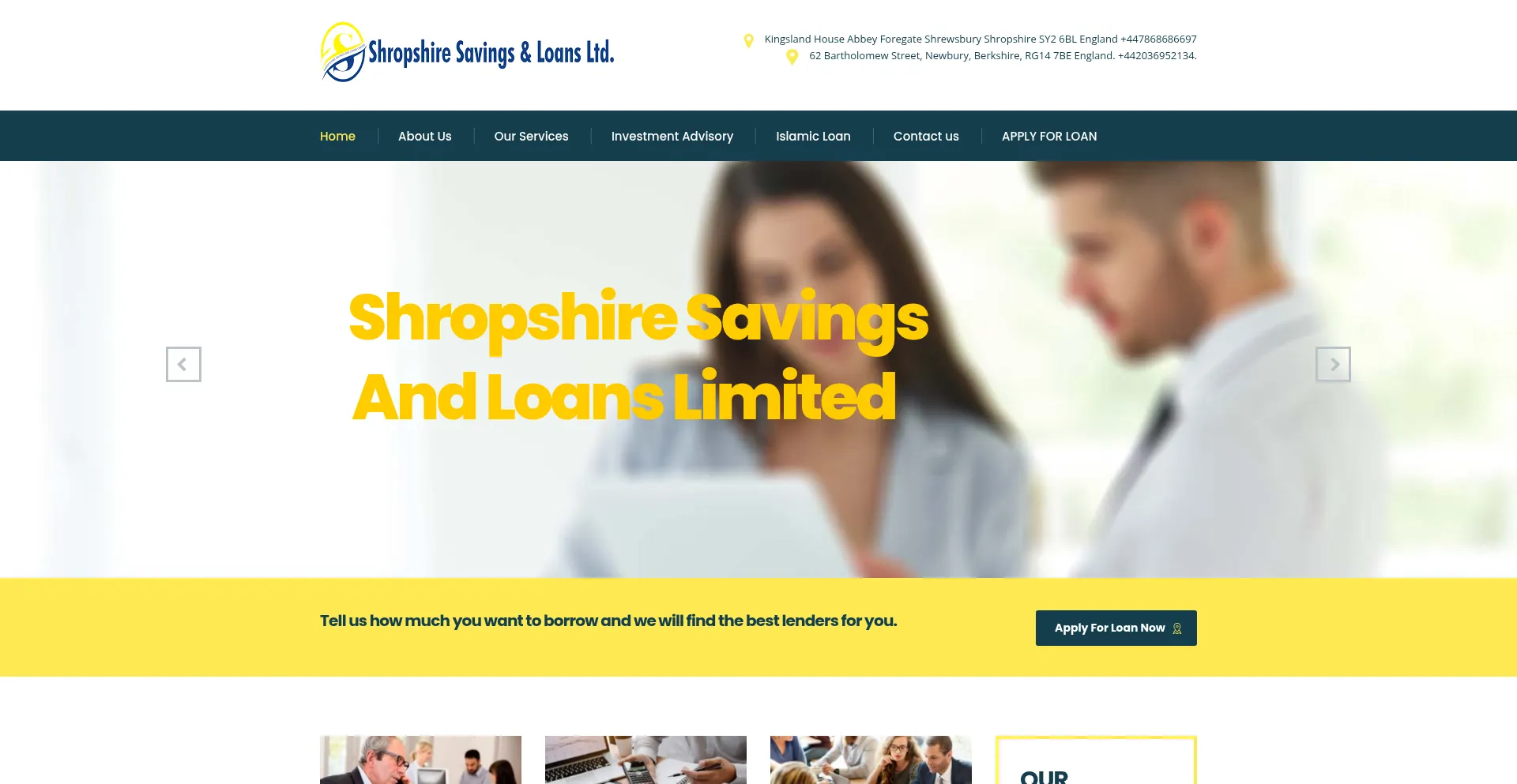 Website screenshot of Shropshiresall.com
