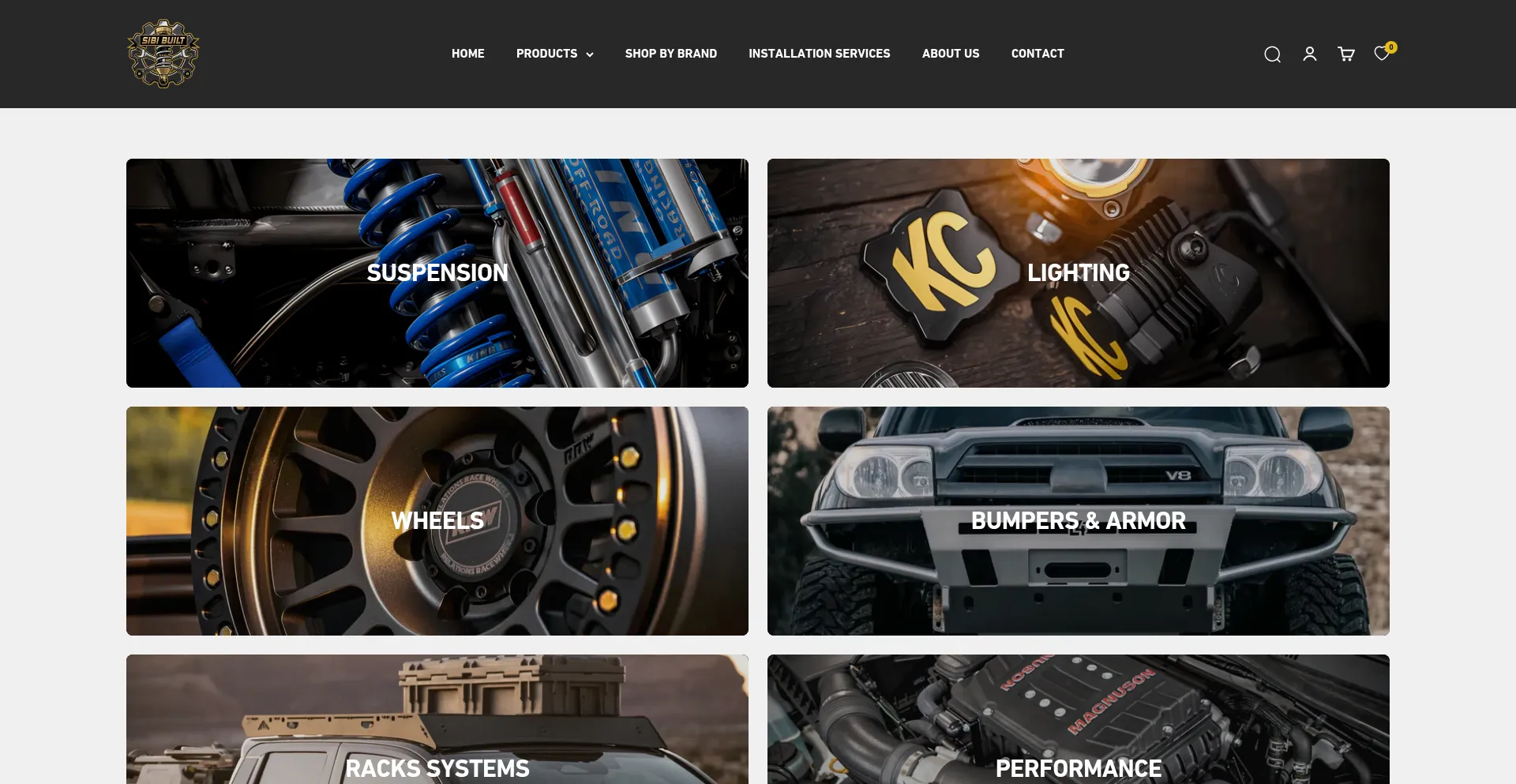 Website screenshot of Sibibuiltoffroad.com