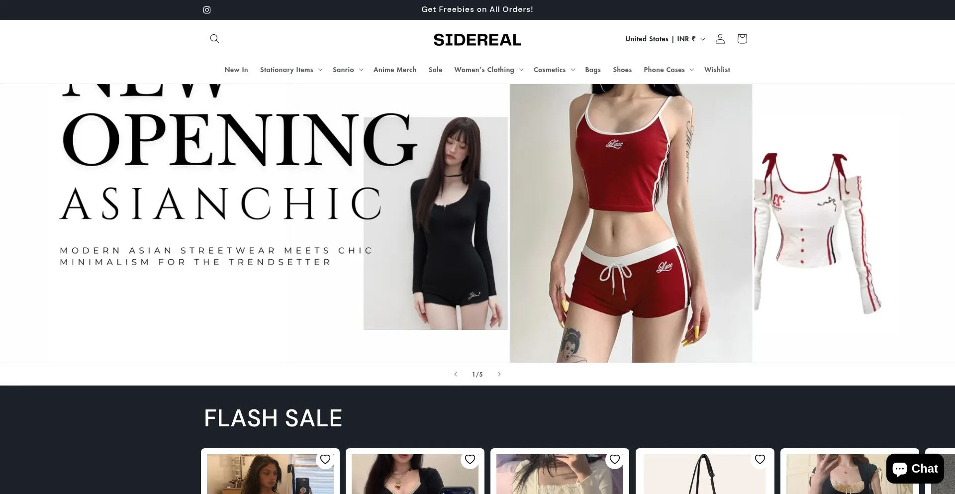 Website screenshot of Siderealkshop.com