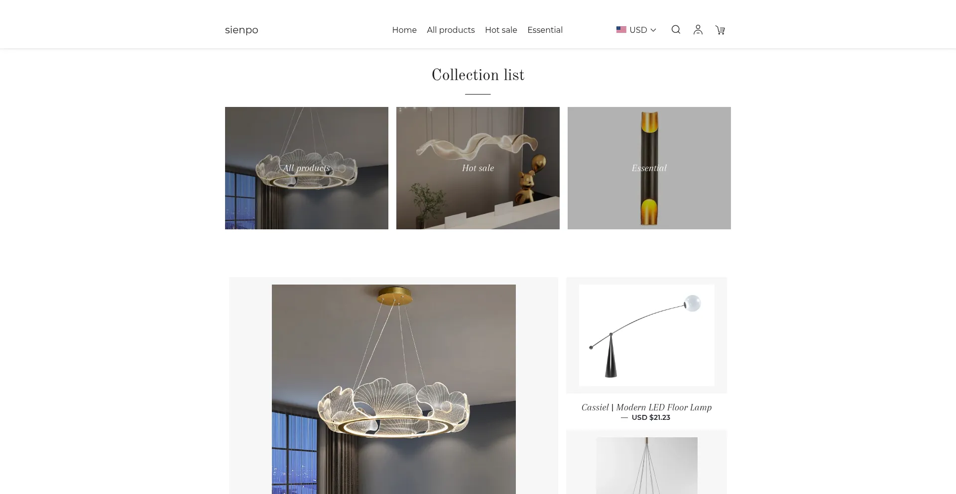 Website screenshot of Sienpo.com
