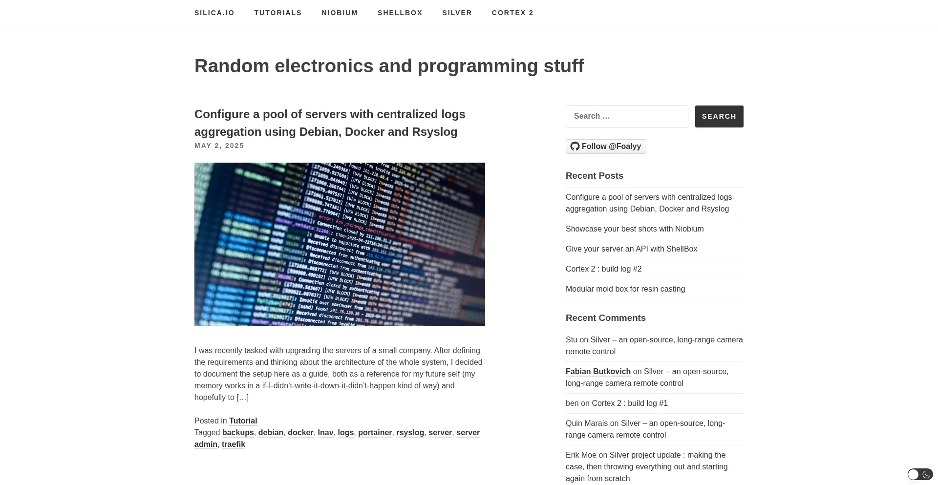 Website screenshot of Silica.io