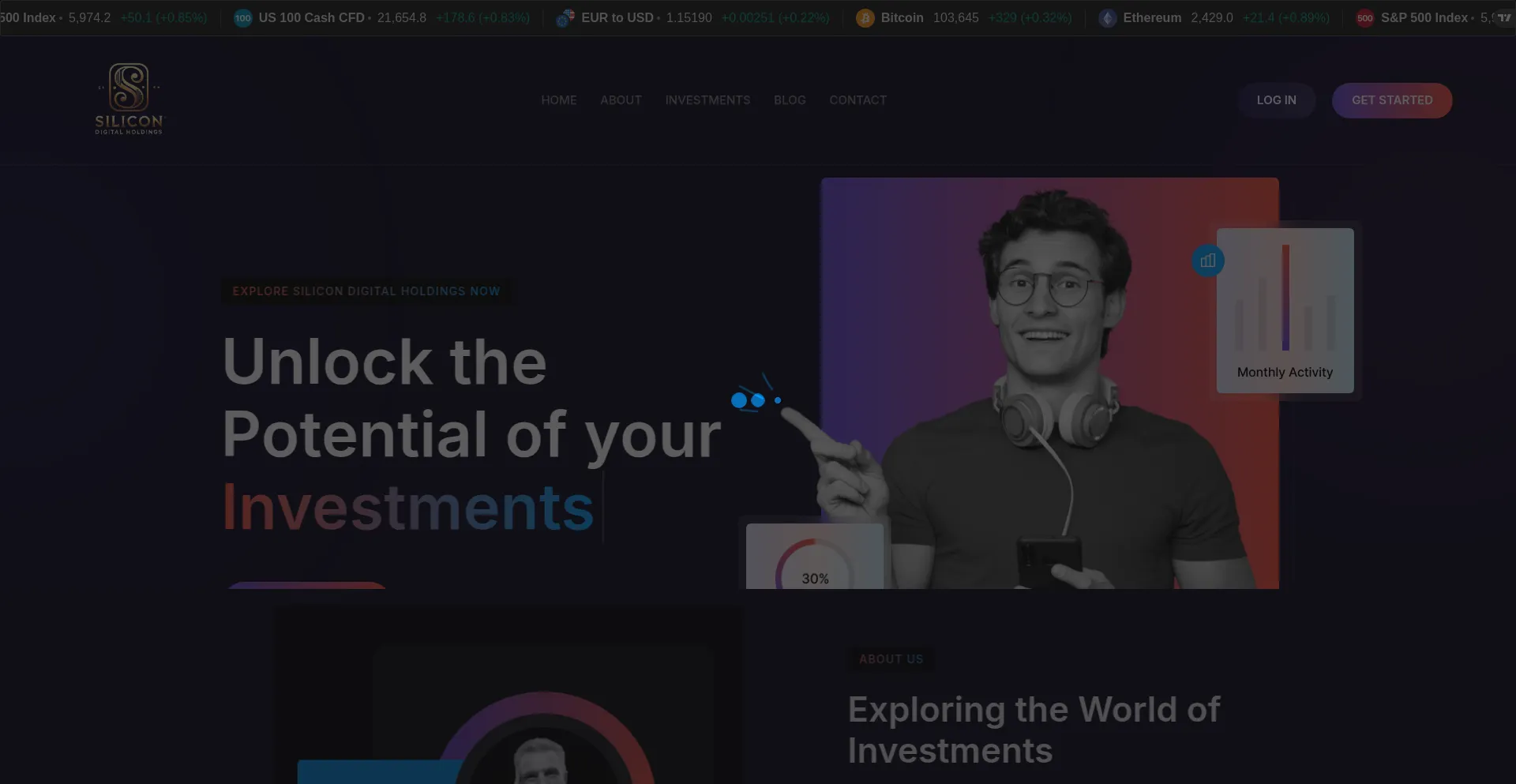 Website screenshot of Silicondigitalholdings.com