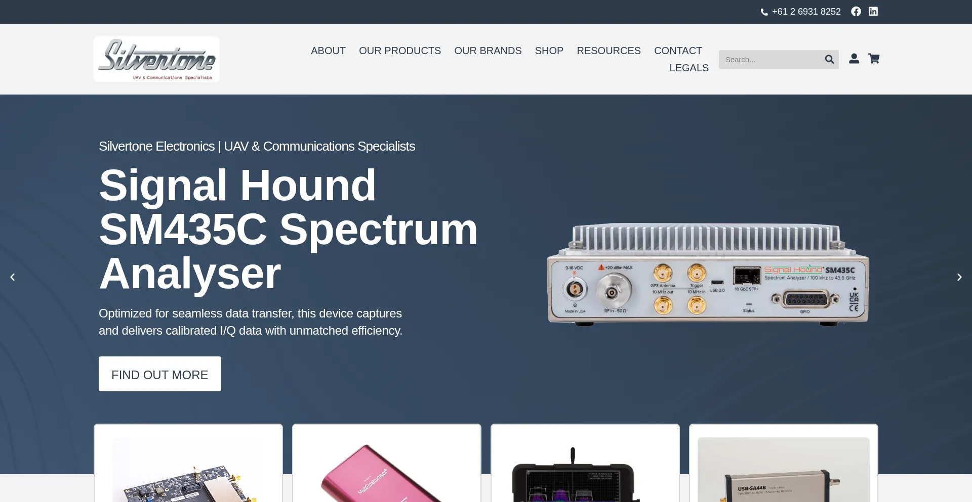 Website screenshot of Silvertoneelectronics.com