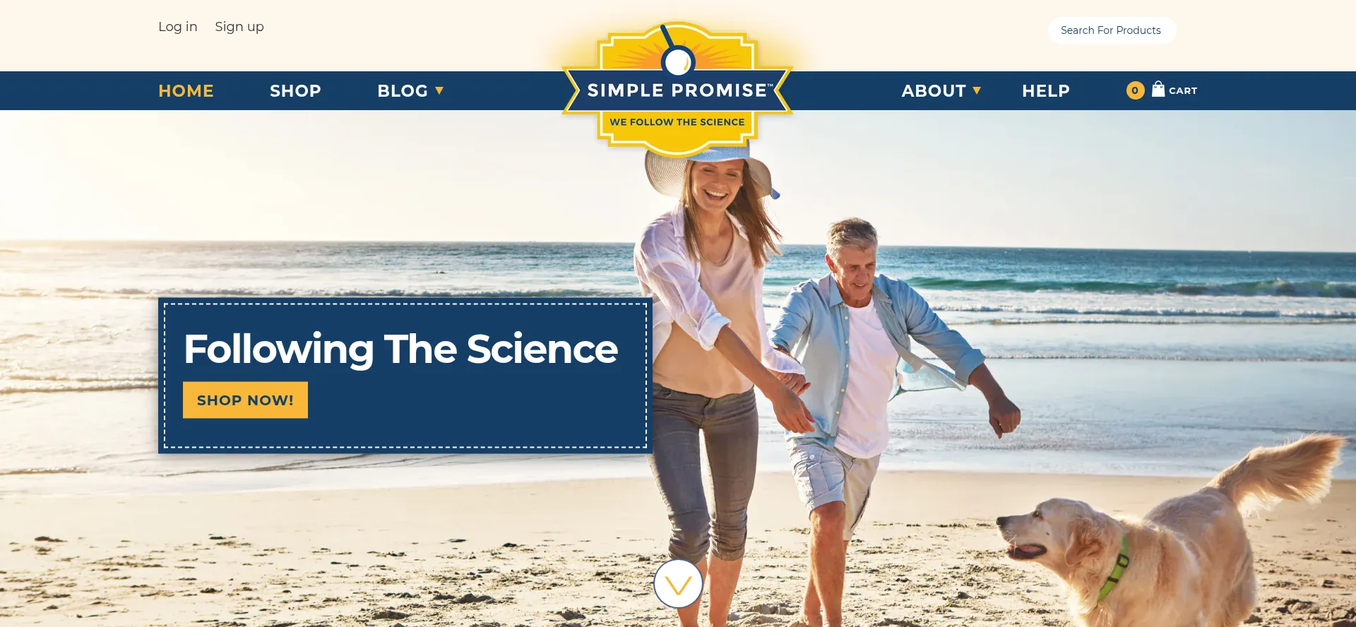 Website screenshot of Simplepromise.com