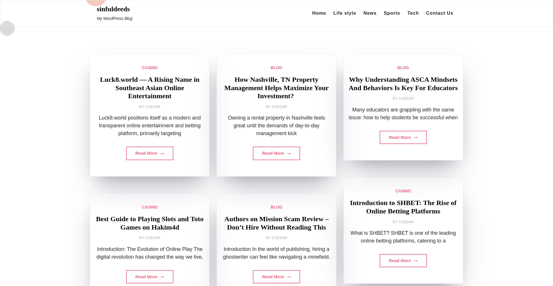 Sinfuldeedsbio.com Screenshot