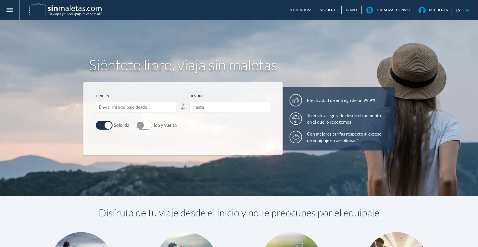 Sinmaletas.com Screenshot
