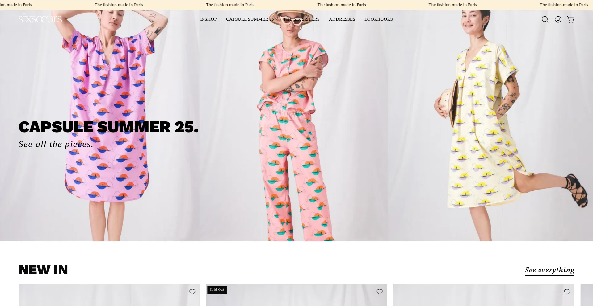 Website screenshot of Sixsoeurs.fr