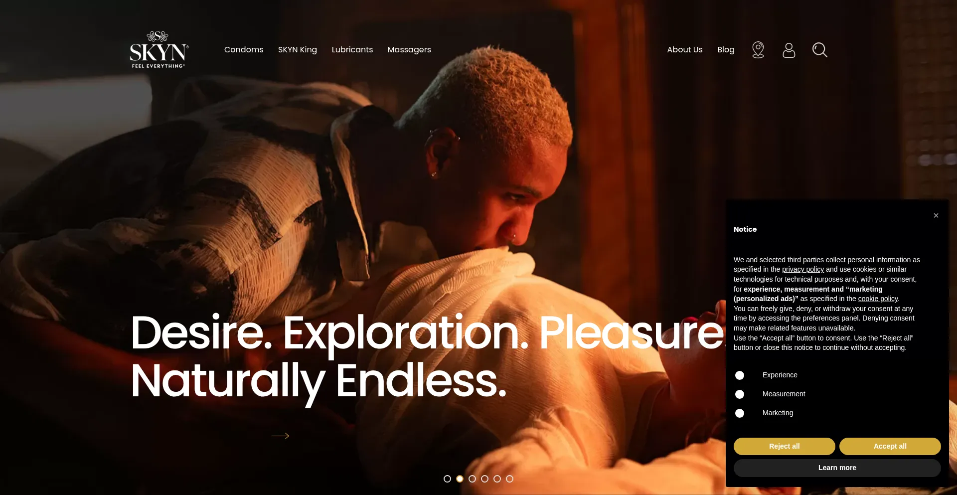Skyn.com Screenshot