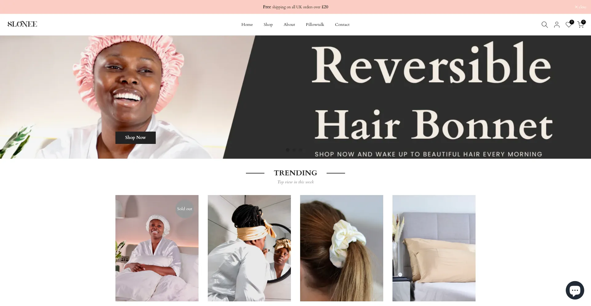 Website screenshot of Slonee.com