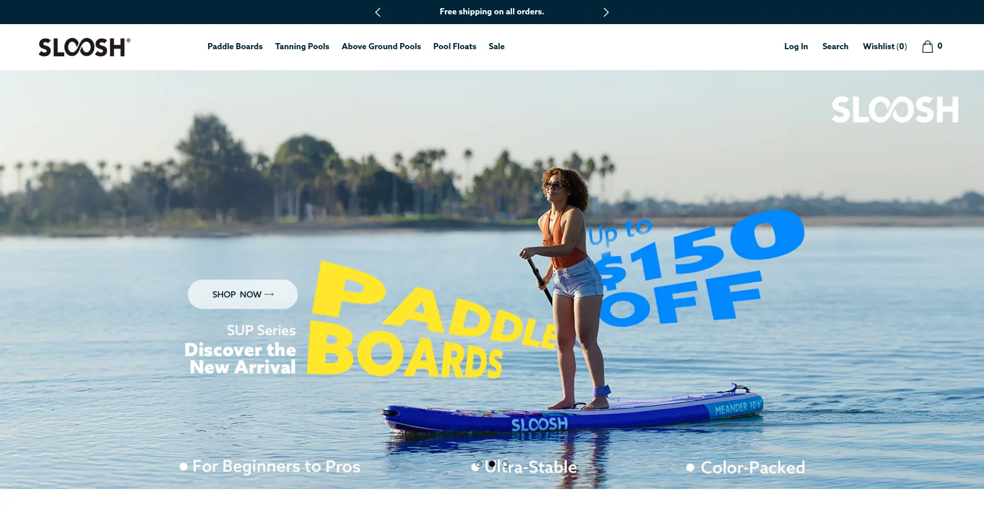 Website screenshot of Sloosh.com