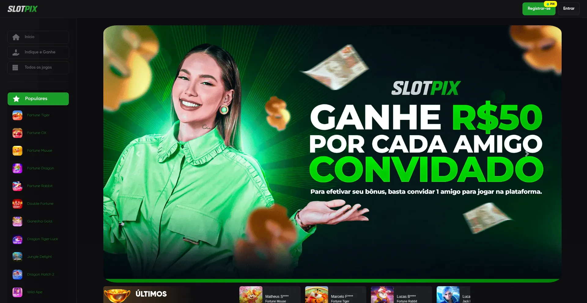 Website screenshot of Slotpix.io