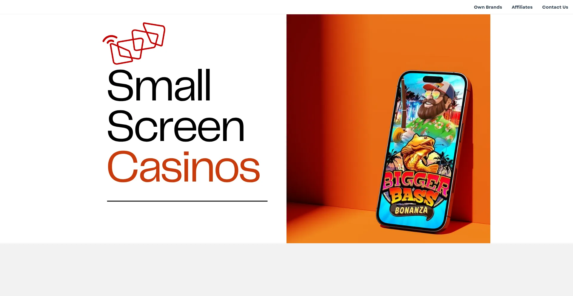 Website screenshot of Smallscreencasinos.com