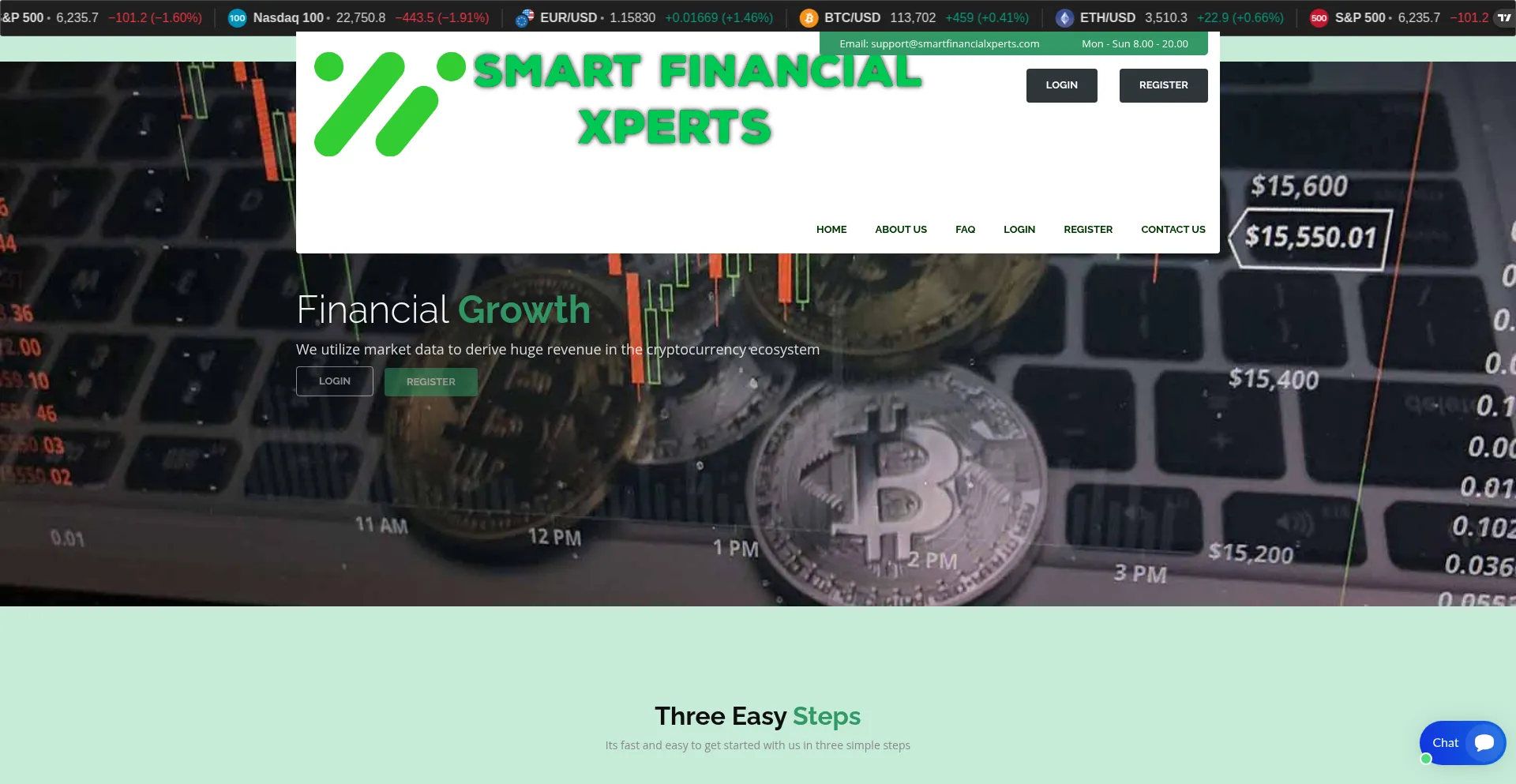 Website screenshot of Smartfinancialxperts.com