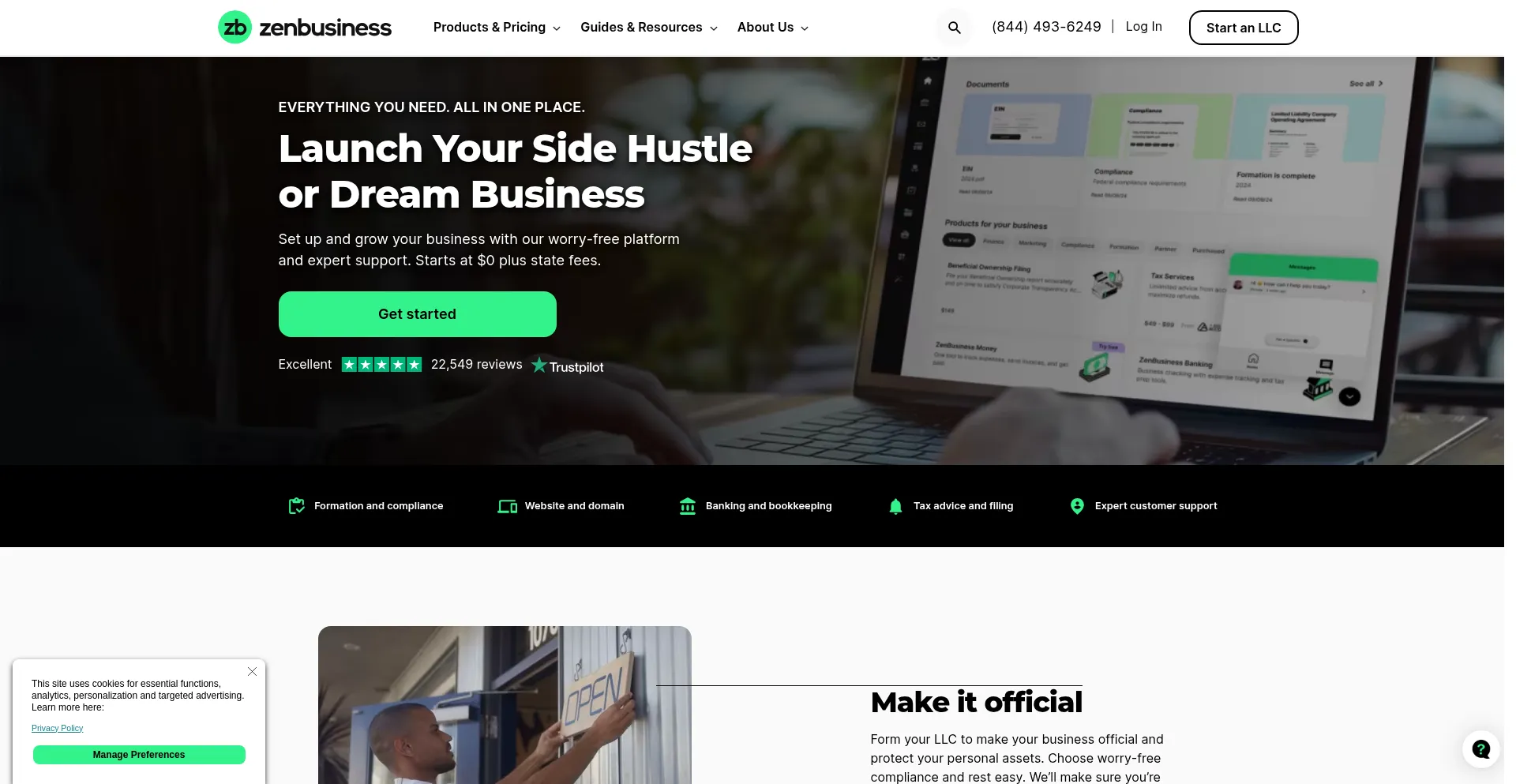 Website screenshot of Smarthustle.com