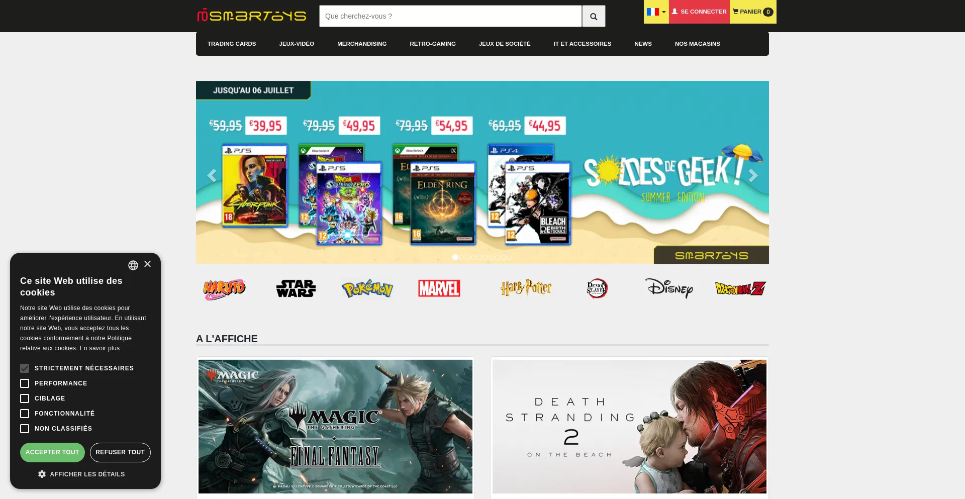 Website screenshot of Smartoys.be
