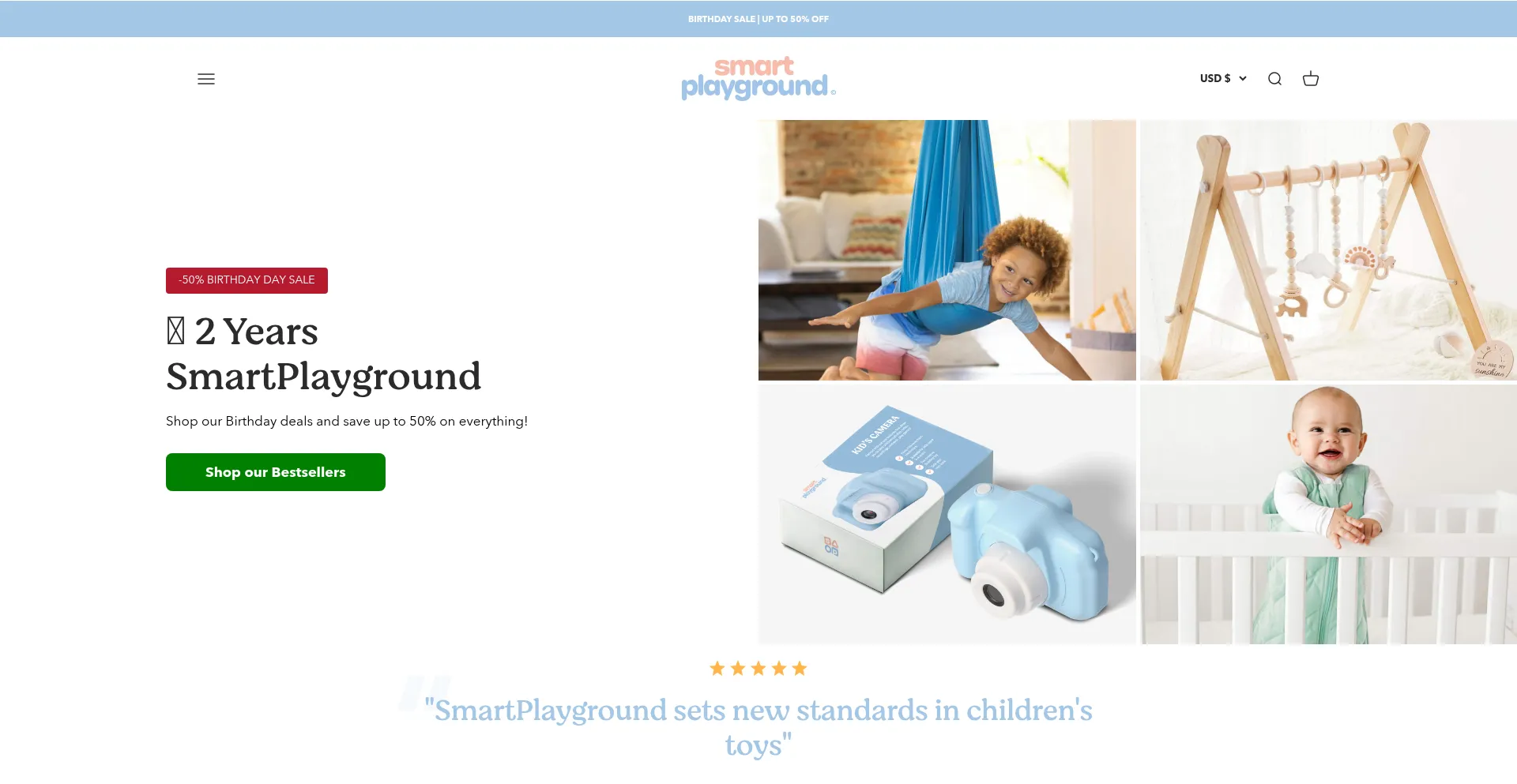 Website screenshot of Smartplayground.co