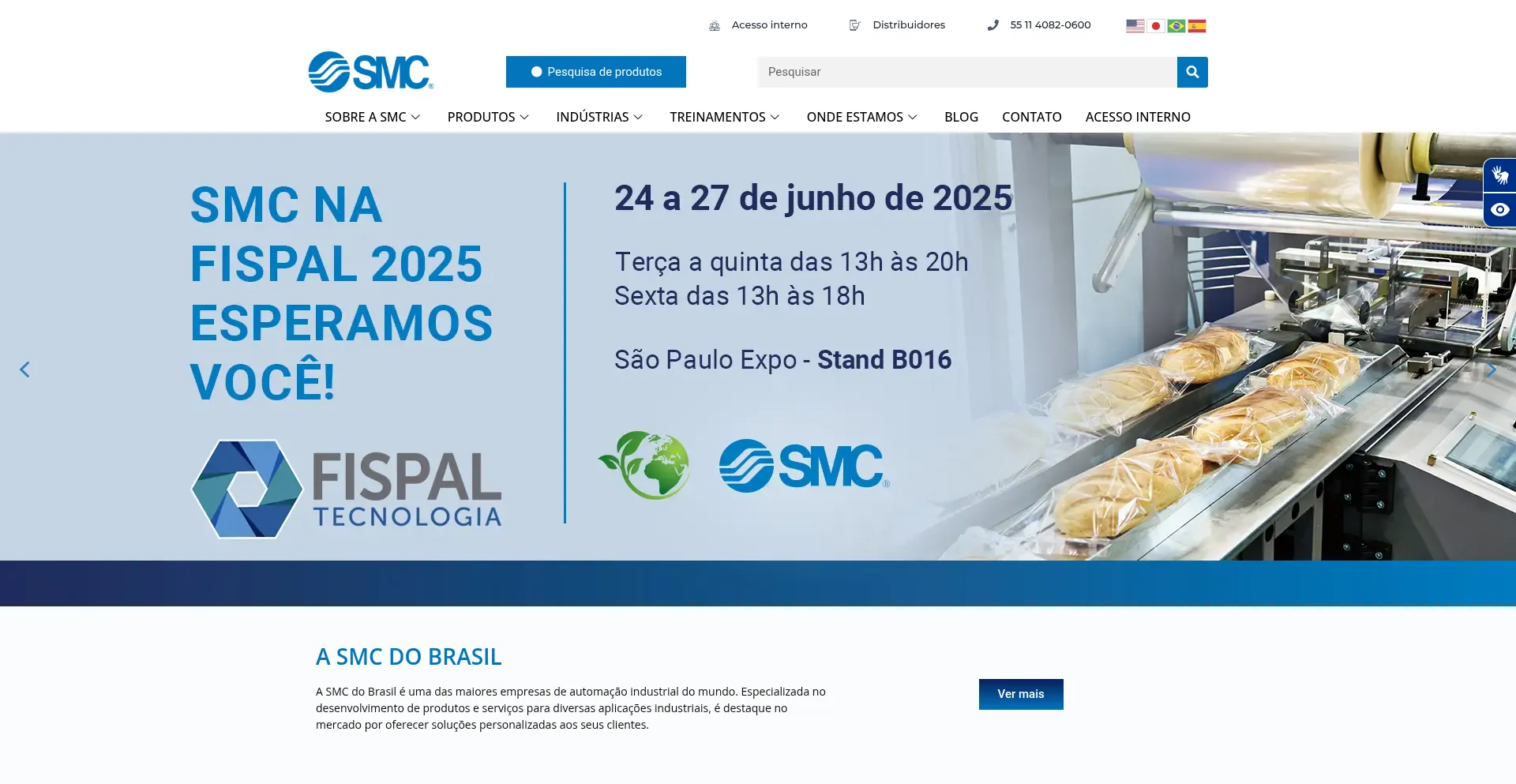 Website screenshot of Smcbr.com.br