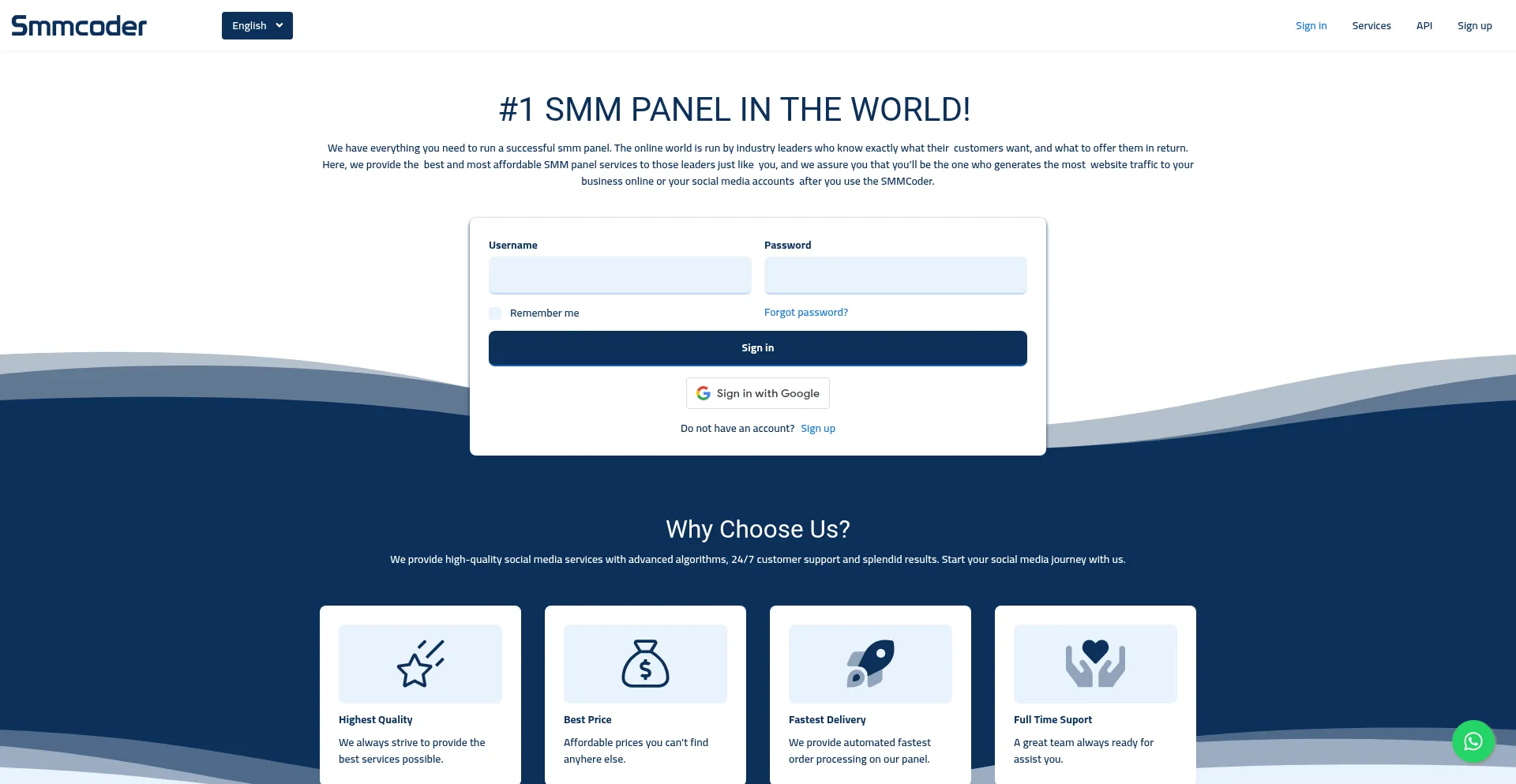 Smmcoder.com Screenshot