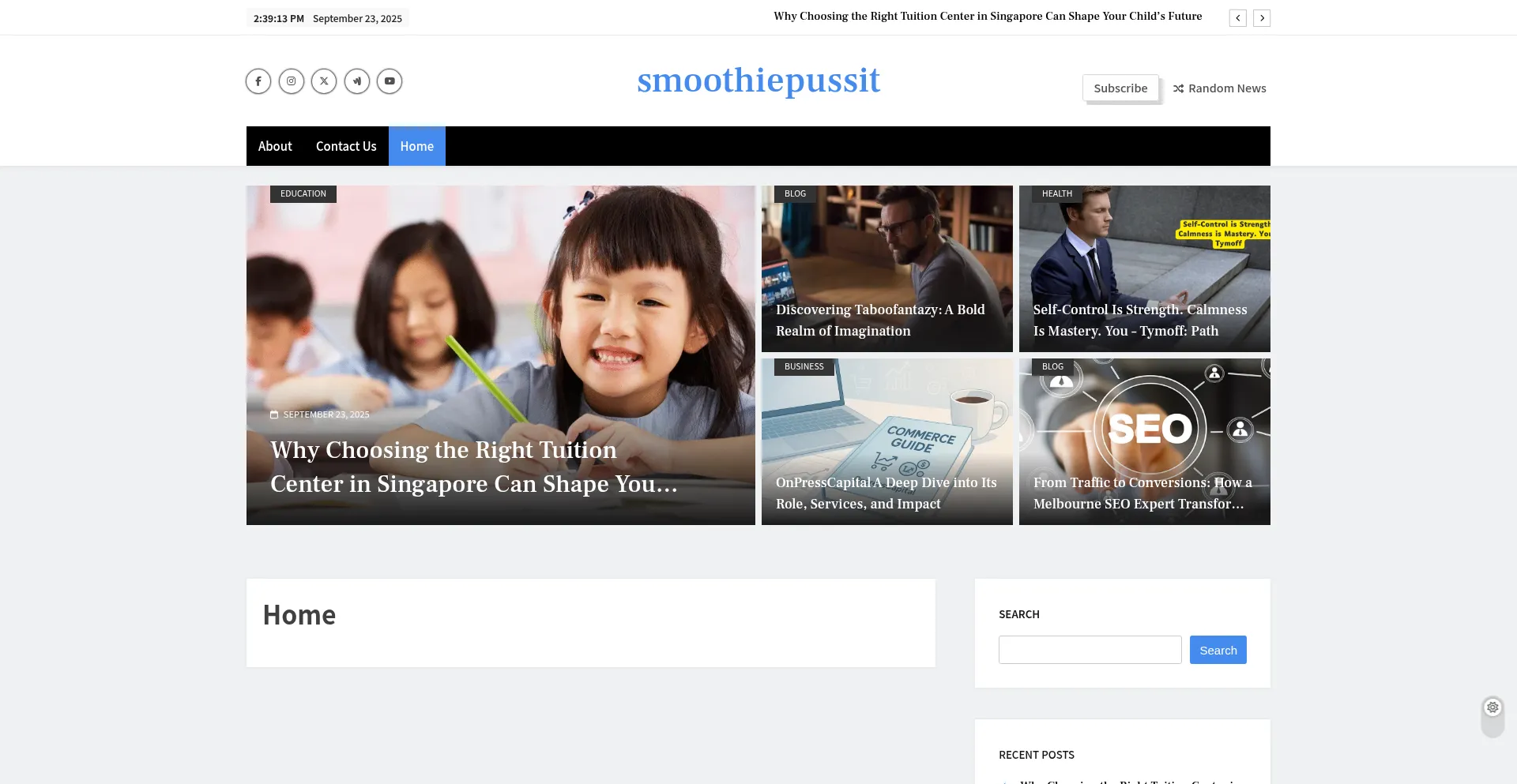 Smoothiepussit.com Screenshot