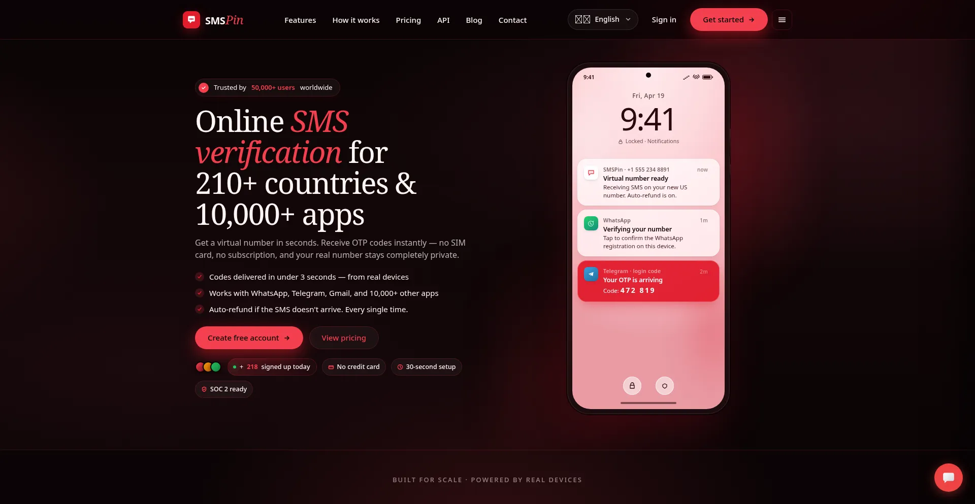 Smspin.io
